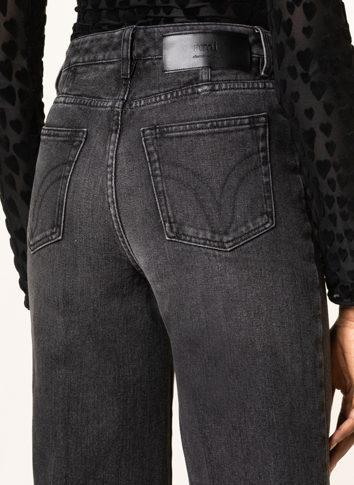 AMI PARIS Flared jeans , Color: DARK GRAY (Image 5)