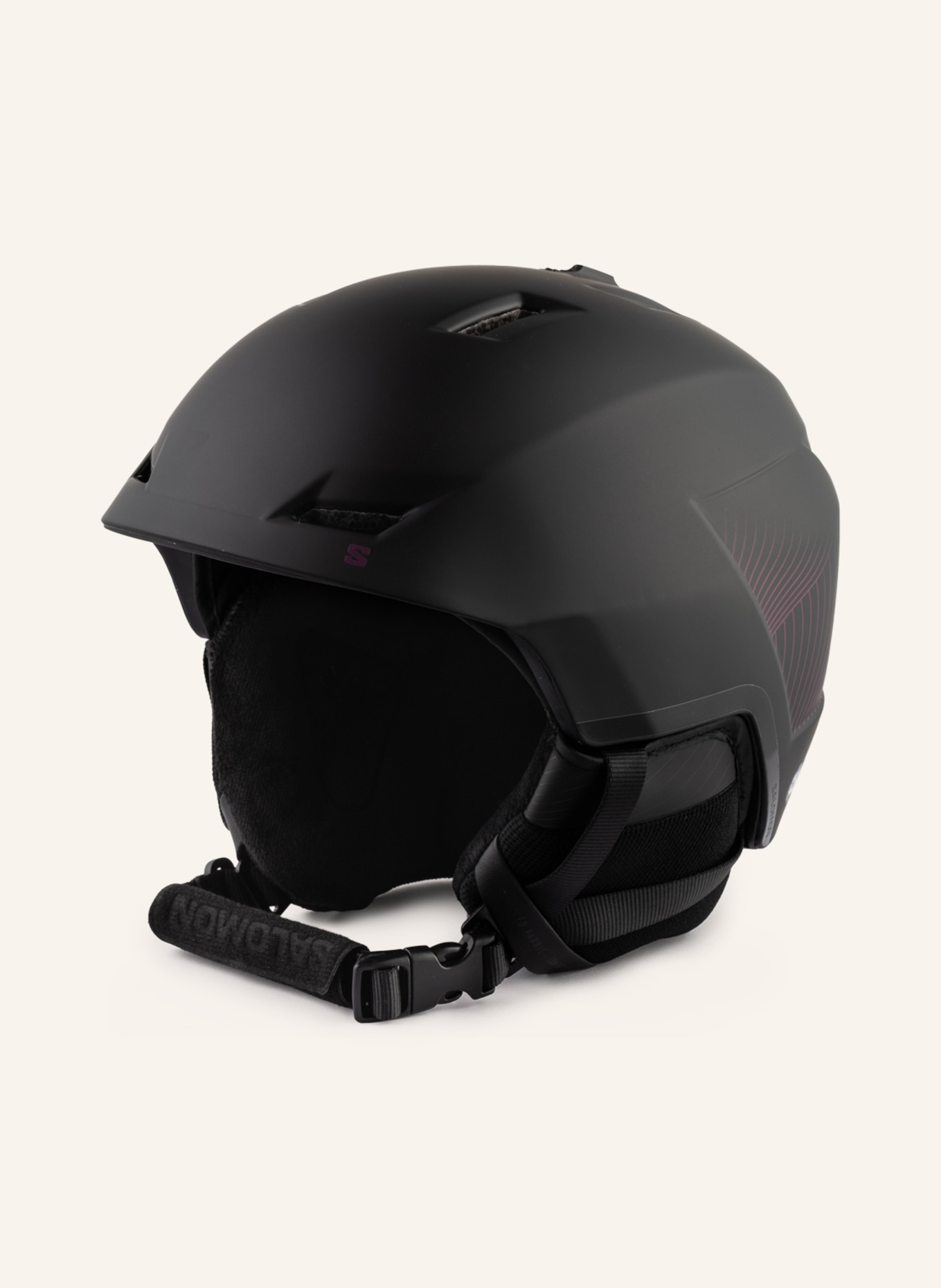 SALOMON Ski helmet ICON LT PRO, Color: BLACK/ PURPLE (Image 1)