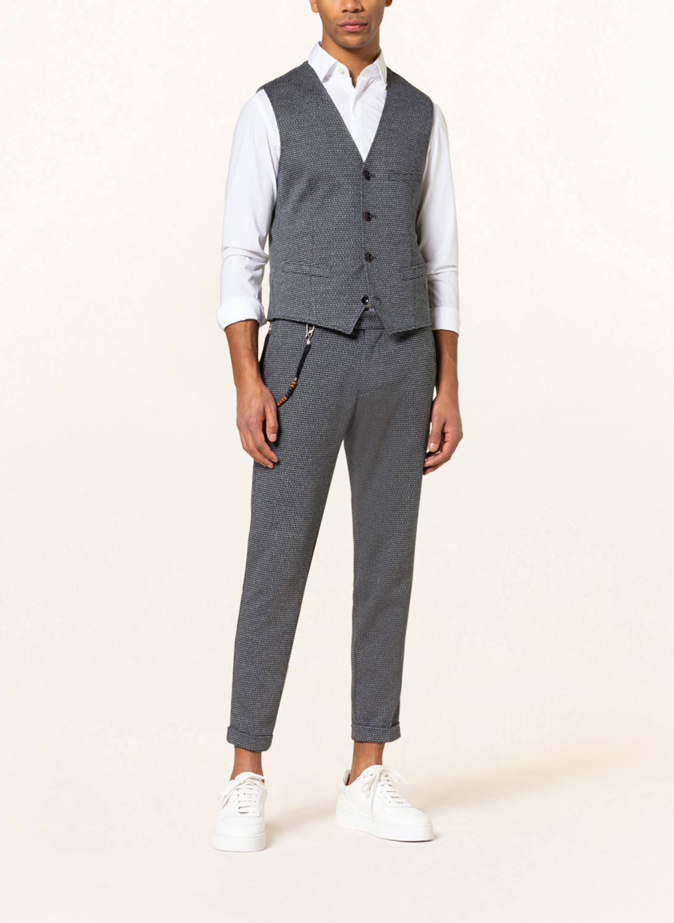 CG - CLUB of GENTS Suit vest MOSLEY slim fit, Color: BLUE/ LIGHT BLUE (Image 3)