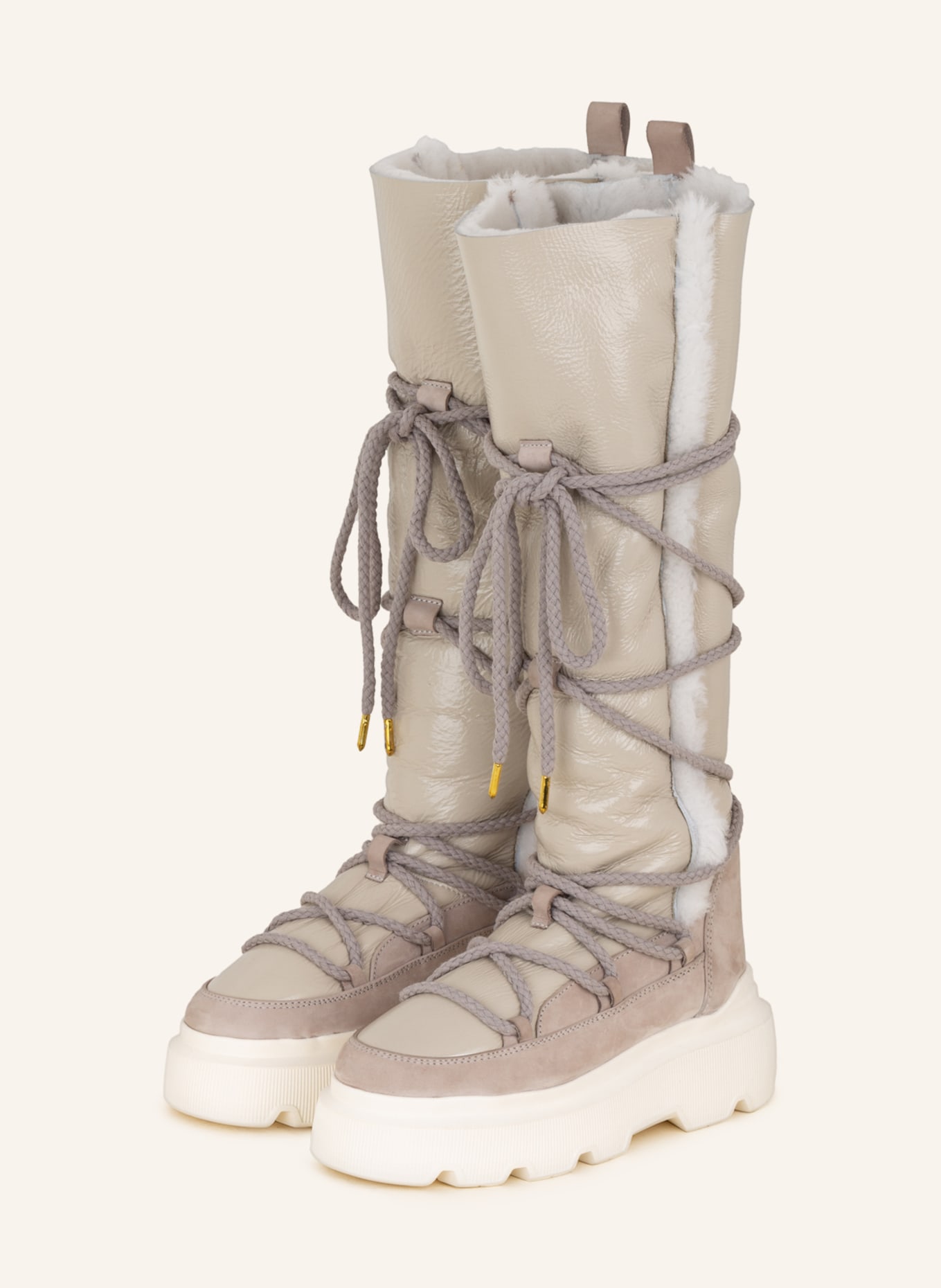 INUIKII Platform boots ENDURANCE COZY, Color: BEIGE (Image 1)