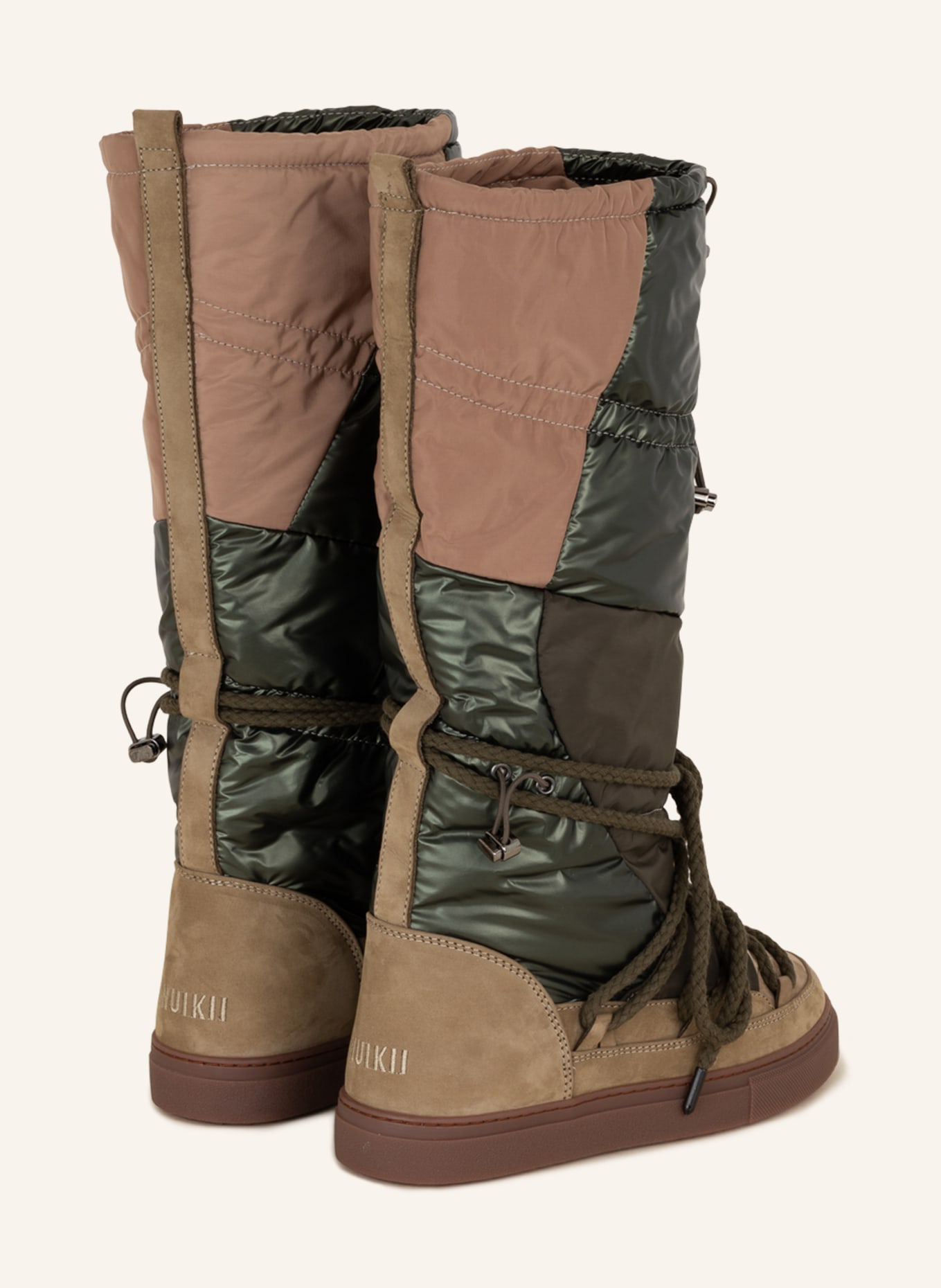 INUIKII Boots PUFFER HIGH, Farbe: GRÜN/ COGNAC (Bild 2)