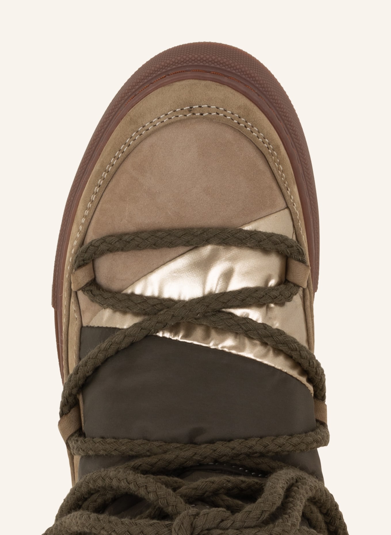 INUIKII Boots PUFFER HIGH, Color: GREEN/ COGNAC (Image 5)