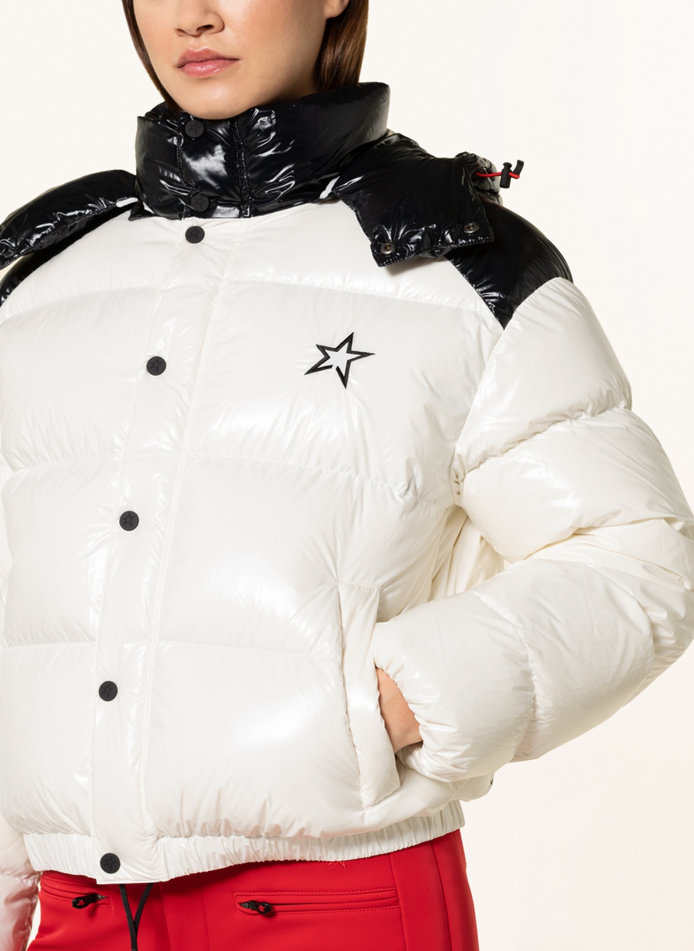 PERFECT MOMENT Down ski jacket MOMENT, Color: ECRU/ BLACK (Image 5)