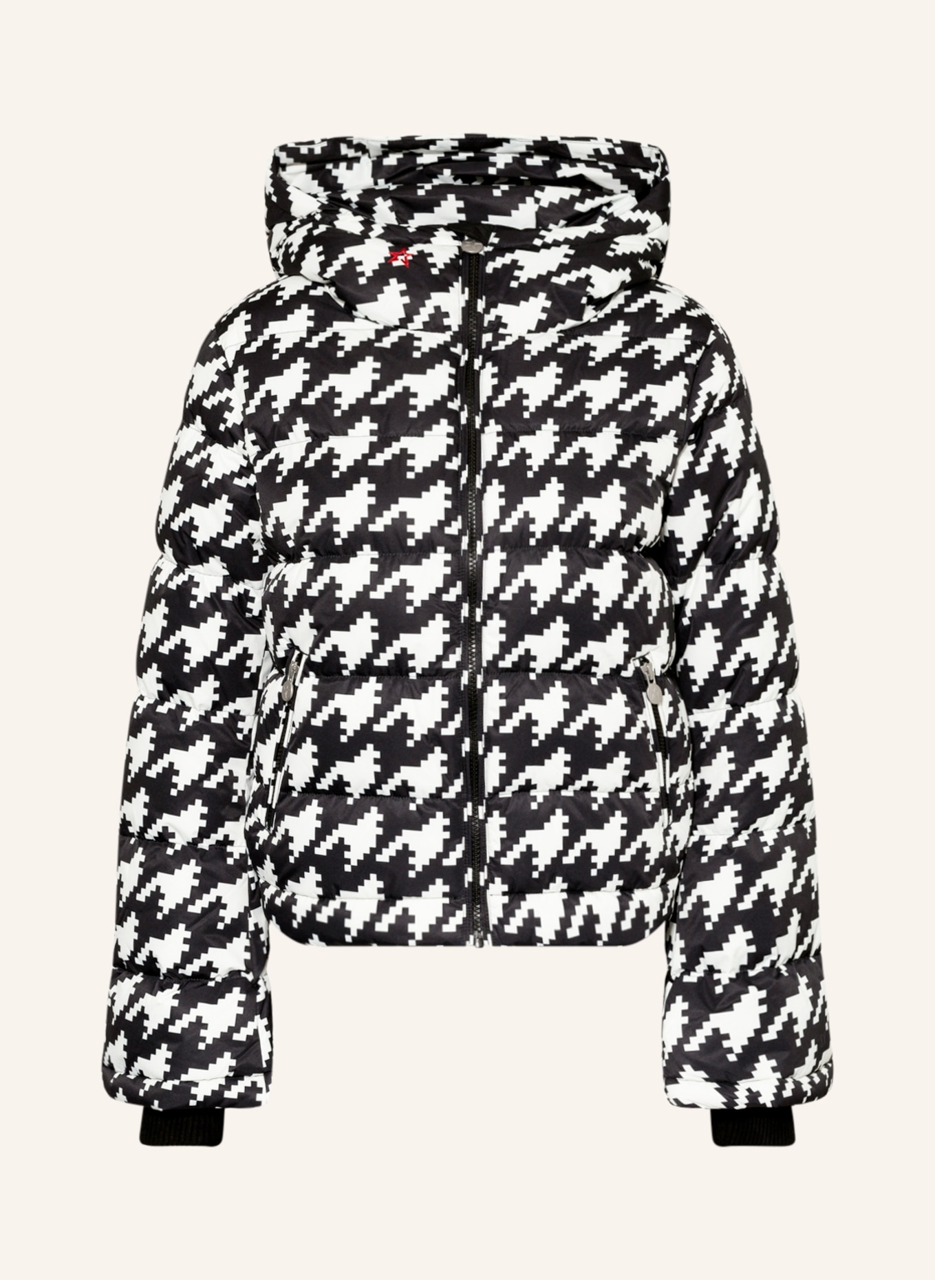 PERFECT MOMENT Down ski jacket POLAR FLARE, Color: BLACK/ WHITE (Image 1)