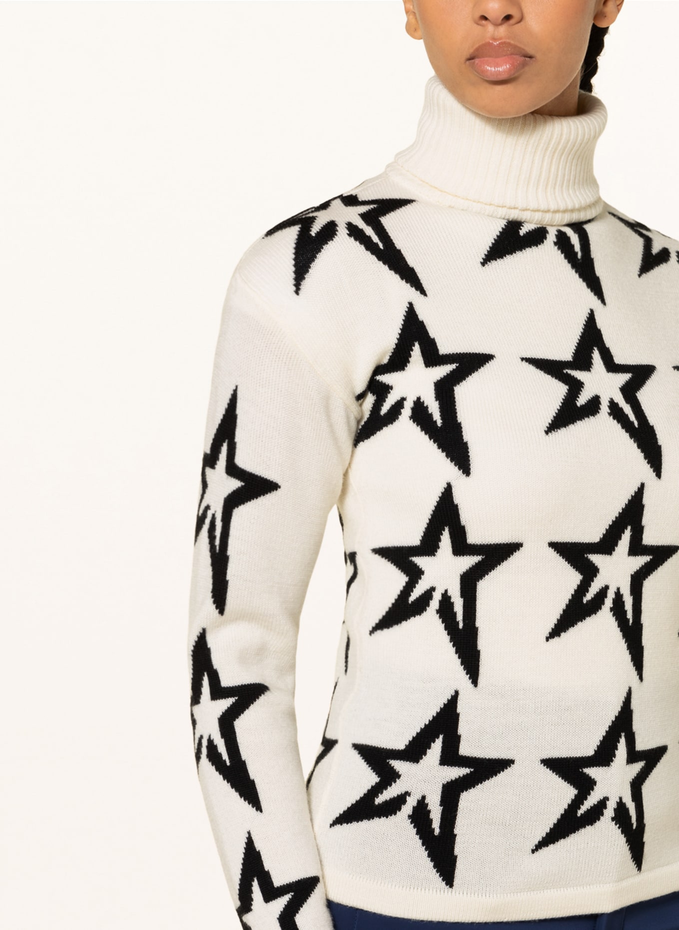 PERFECT MOMENT Turtleneck sweater STAR DUST, Color: WHITE/ BLACK (Image 4)