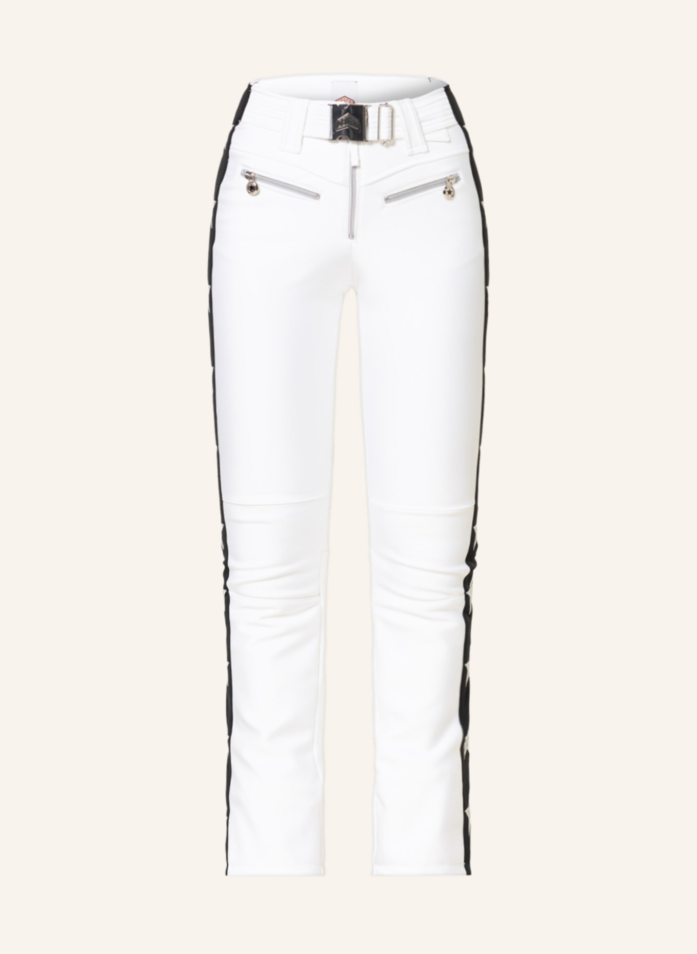 JET SET Softshell ski pants TIBY STAR , Color: WHITE/ BLACK (Image 1)