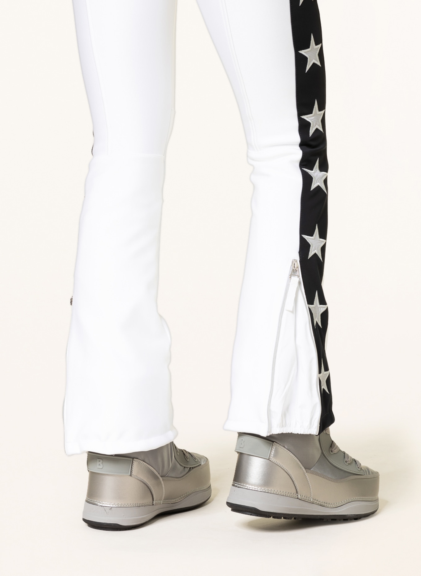 JET SET Softshell ski pants TIBY STAR , Color: WHITE/ BLACK (Image 6)
