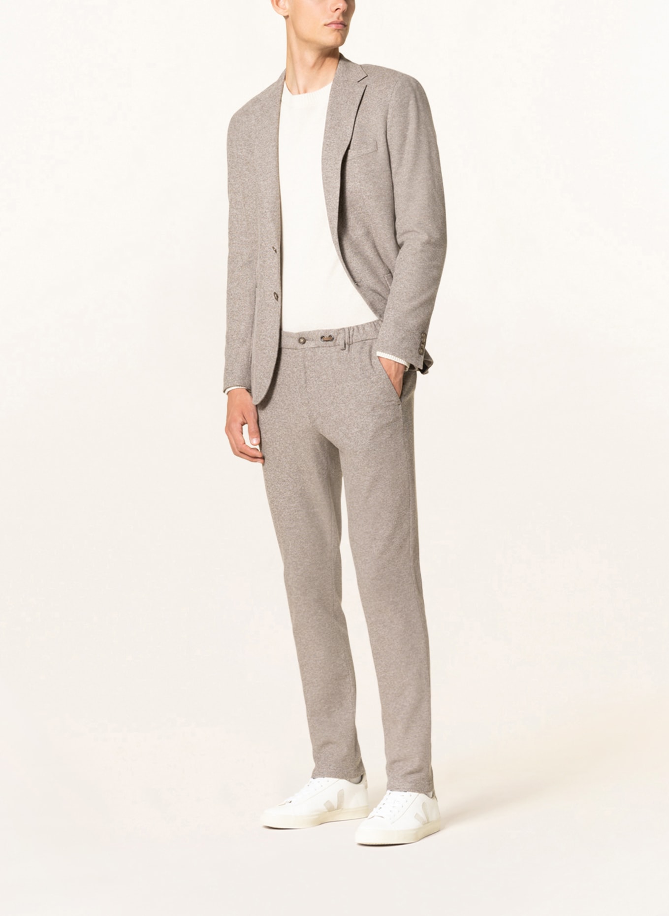 PAUL Spodnie garniturowe w stylu dresowym Extra Slim Fit, Kolor: BEŻOWY/ KREMOWY (Obrazek 2)