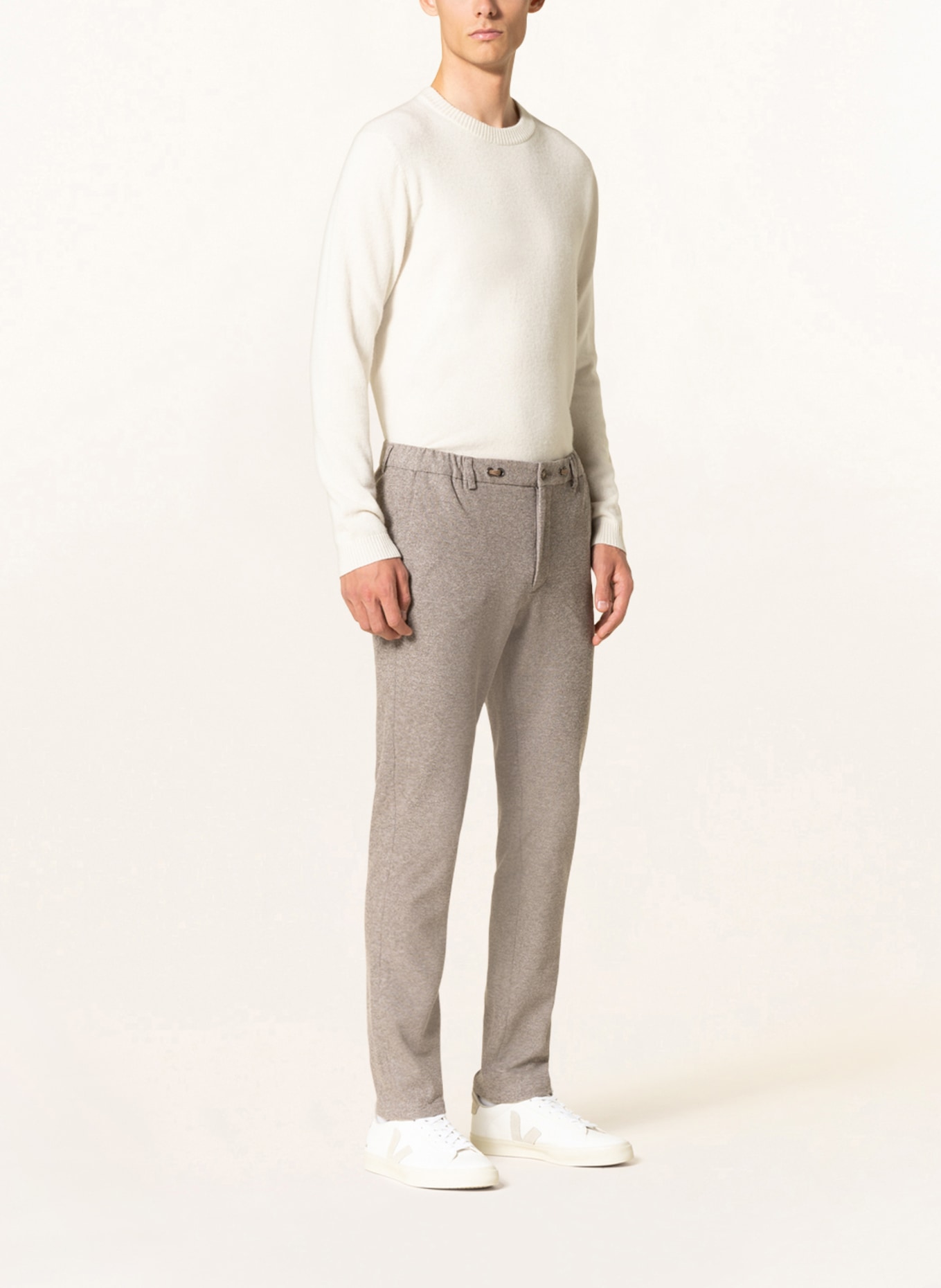 PAUL Spodnie garniturowe w stylu dresowym Extra Slim Fit, Kolor: BEŻOWY/ KREMOWY (Obrazek 3)