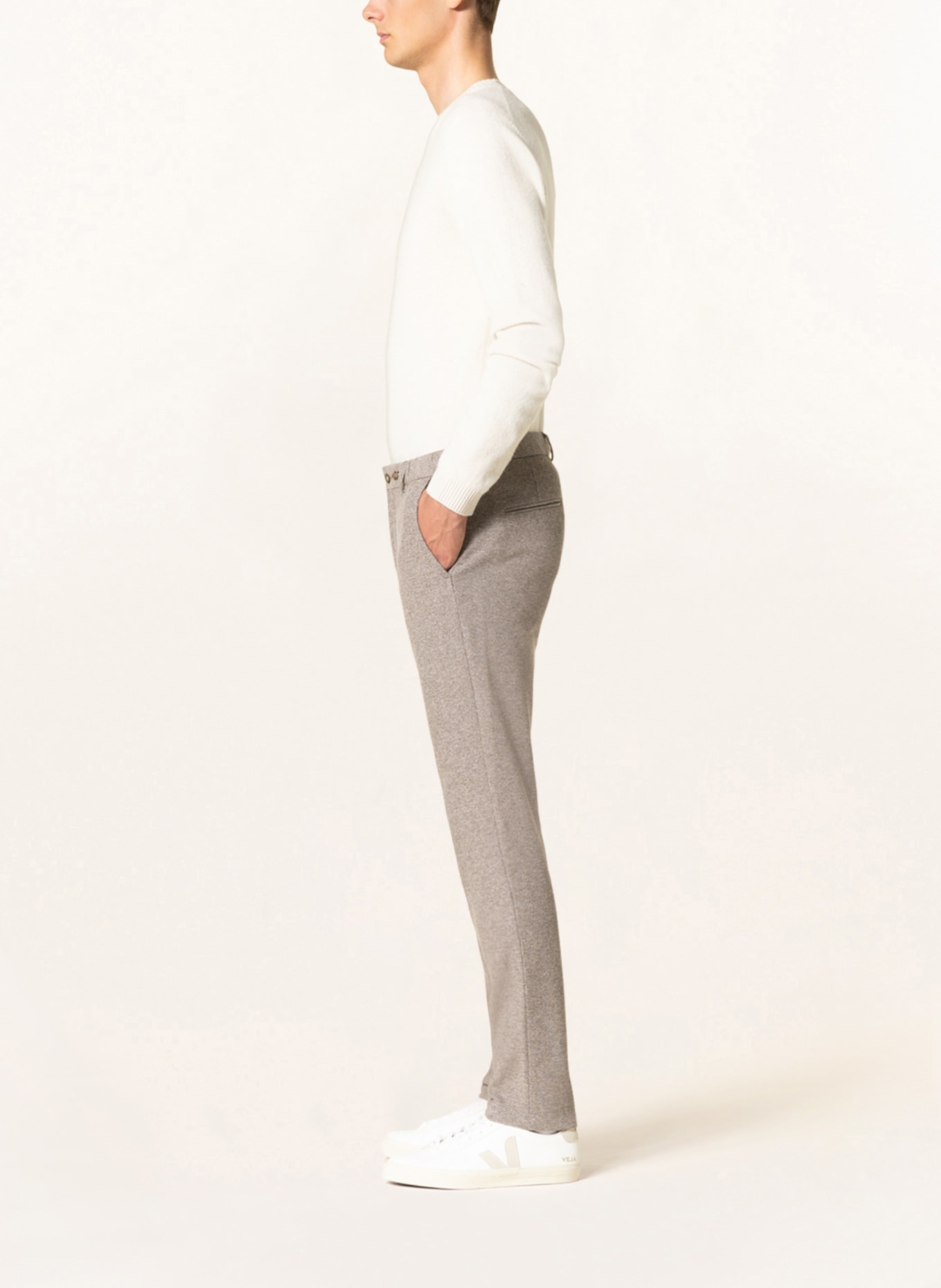 PAUL Spodnie garniturowe w stylu dresowym Extra Slim Fit, Kolor: BEŻOWY/ KREMOWY (Obrazek 5)