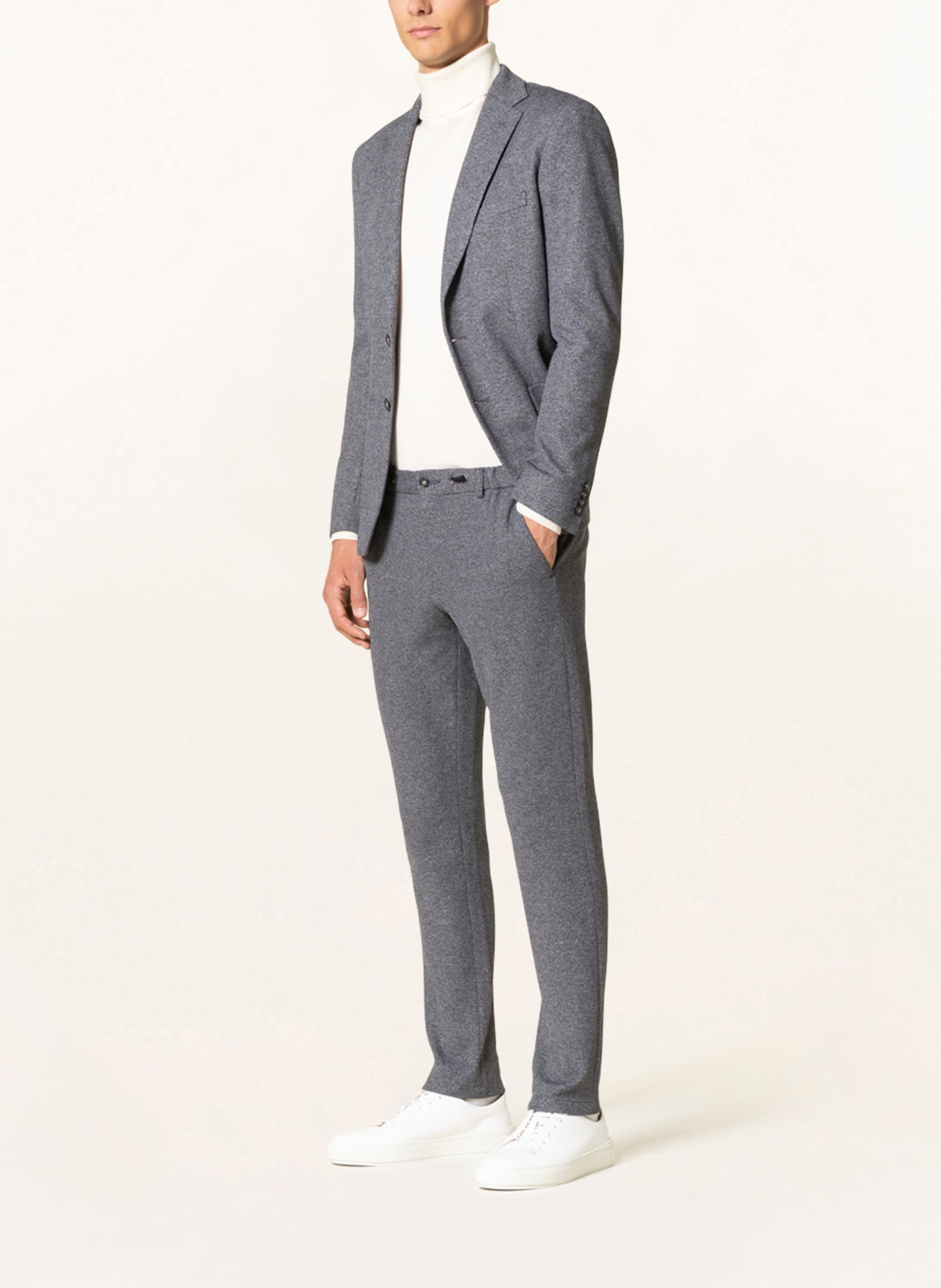 PAUL Spodnie garniturowe w stylu dresowym Extra Slim Fit , Kolor: GRANATOWY/ SZARY (Obrazek 2)