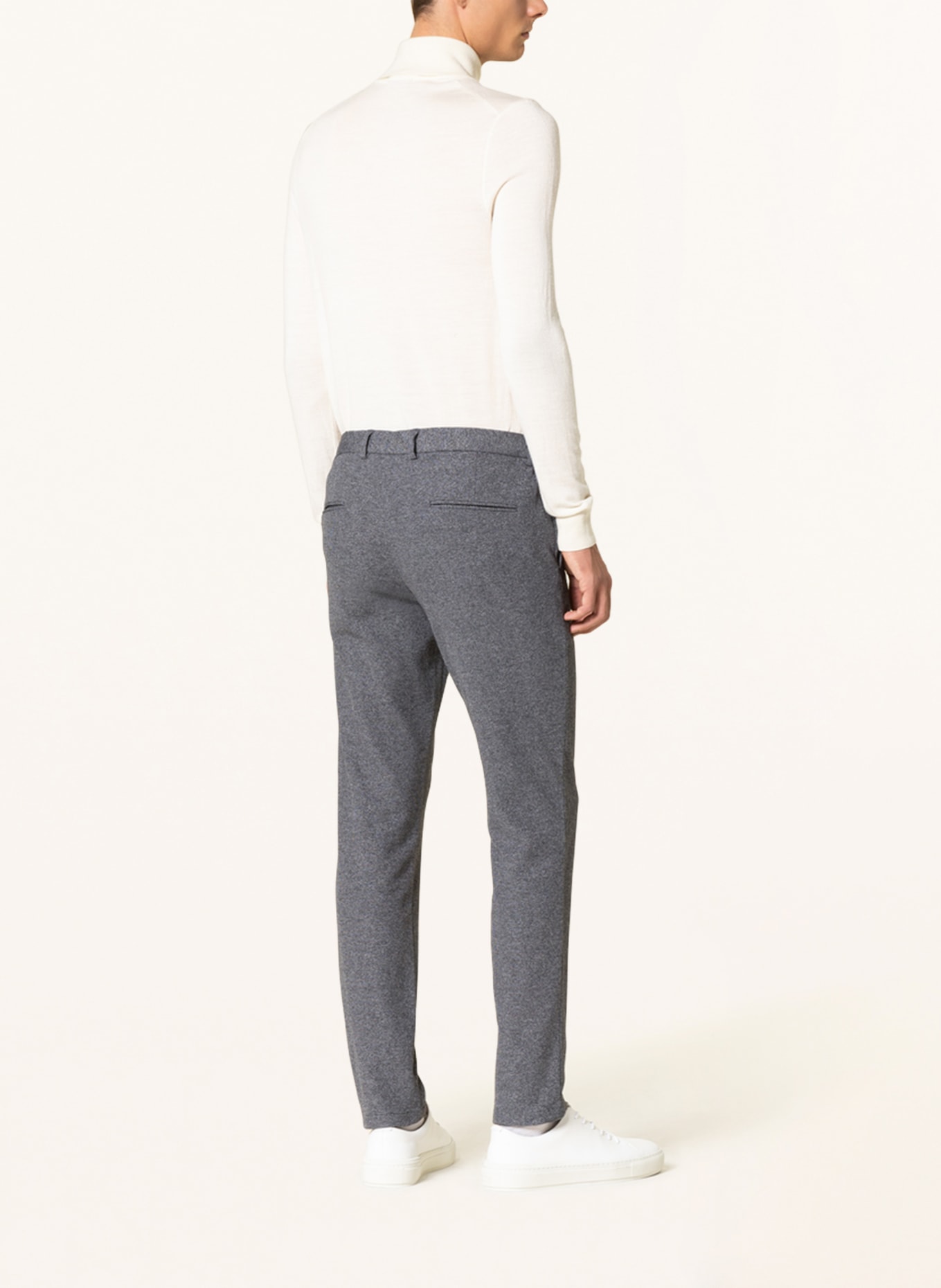 PAUL Spodnie garniturowe w stylu dresowym Extra Slim Fit , Kolor: GRANATOWY/ SZARY (Obrazek 4)