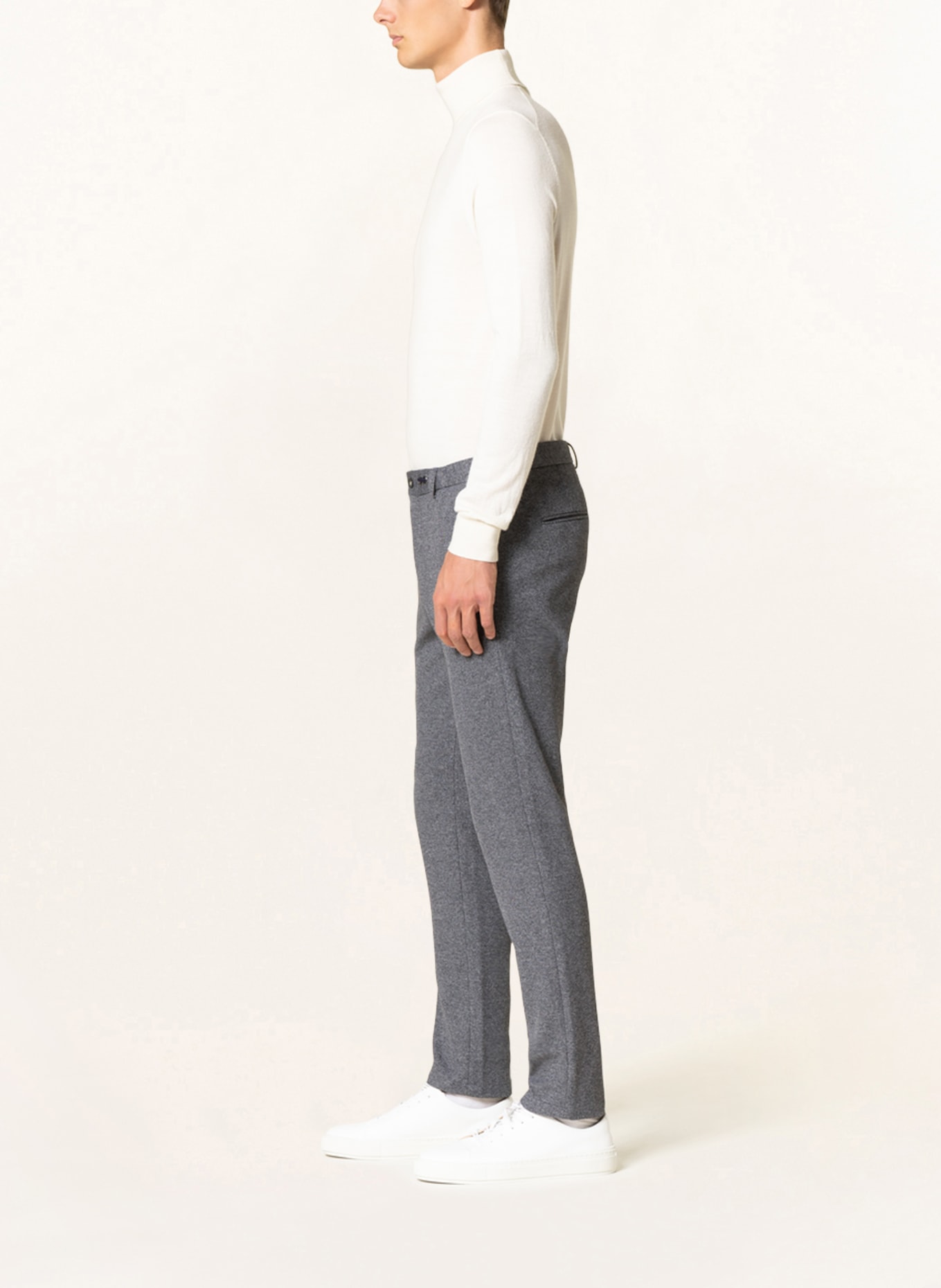 PAUL Spodnie garniturowe w stylu dresowym Extra Slim Fit , Kolor: GRANATOWY/ SZARY (Obrazek 5)