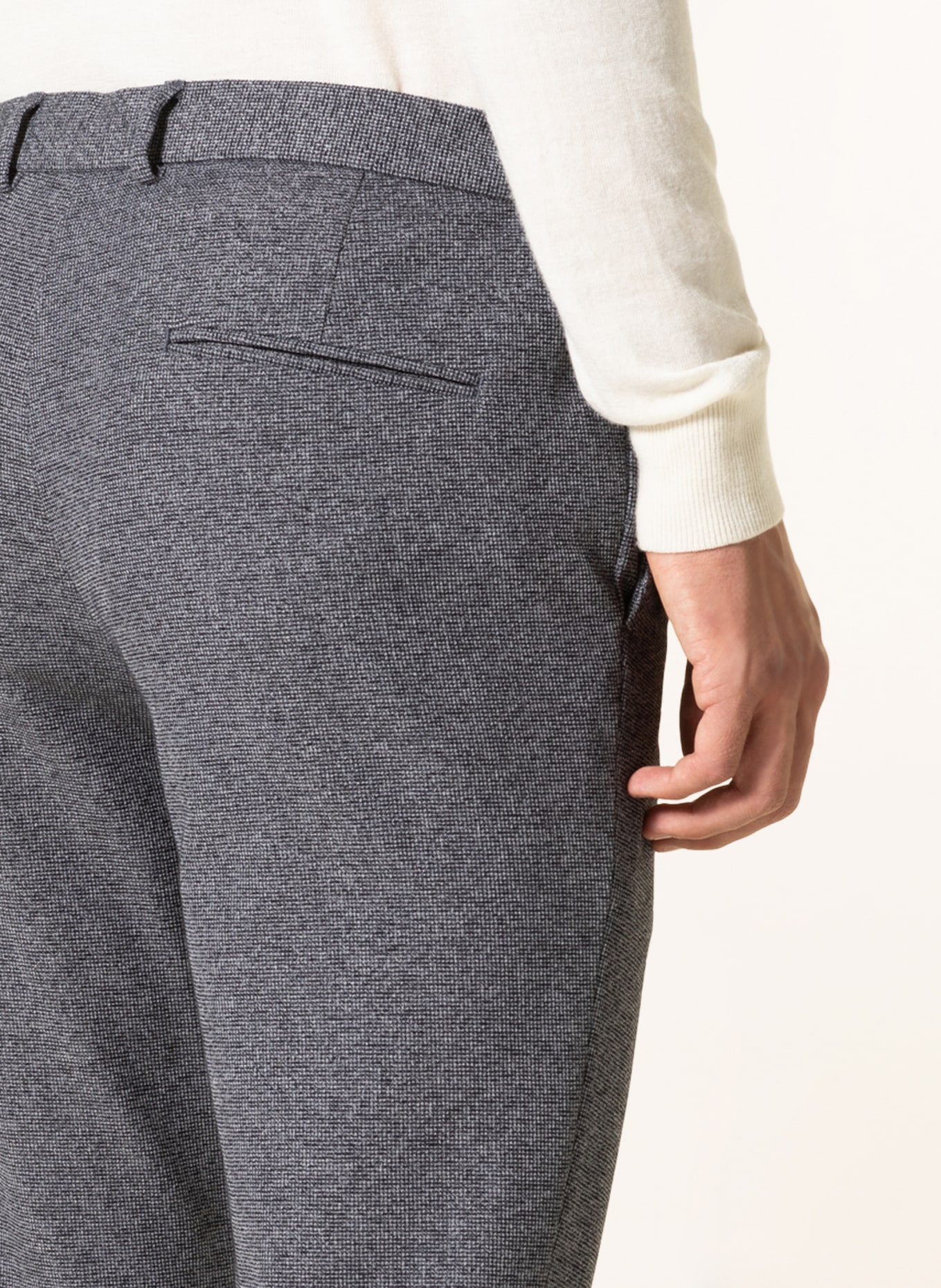 PAUL Spodnie garniturowe w stylu dresowym Extra Slim Fit , Kolor: GRANATOWY/ SZARY (Obrazek 6)
