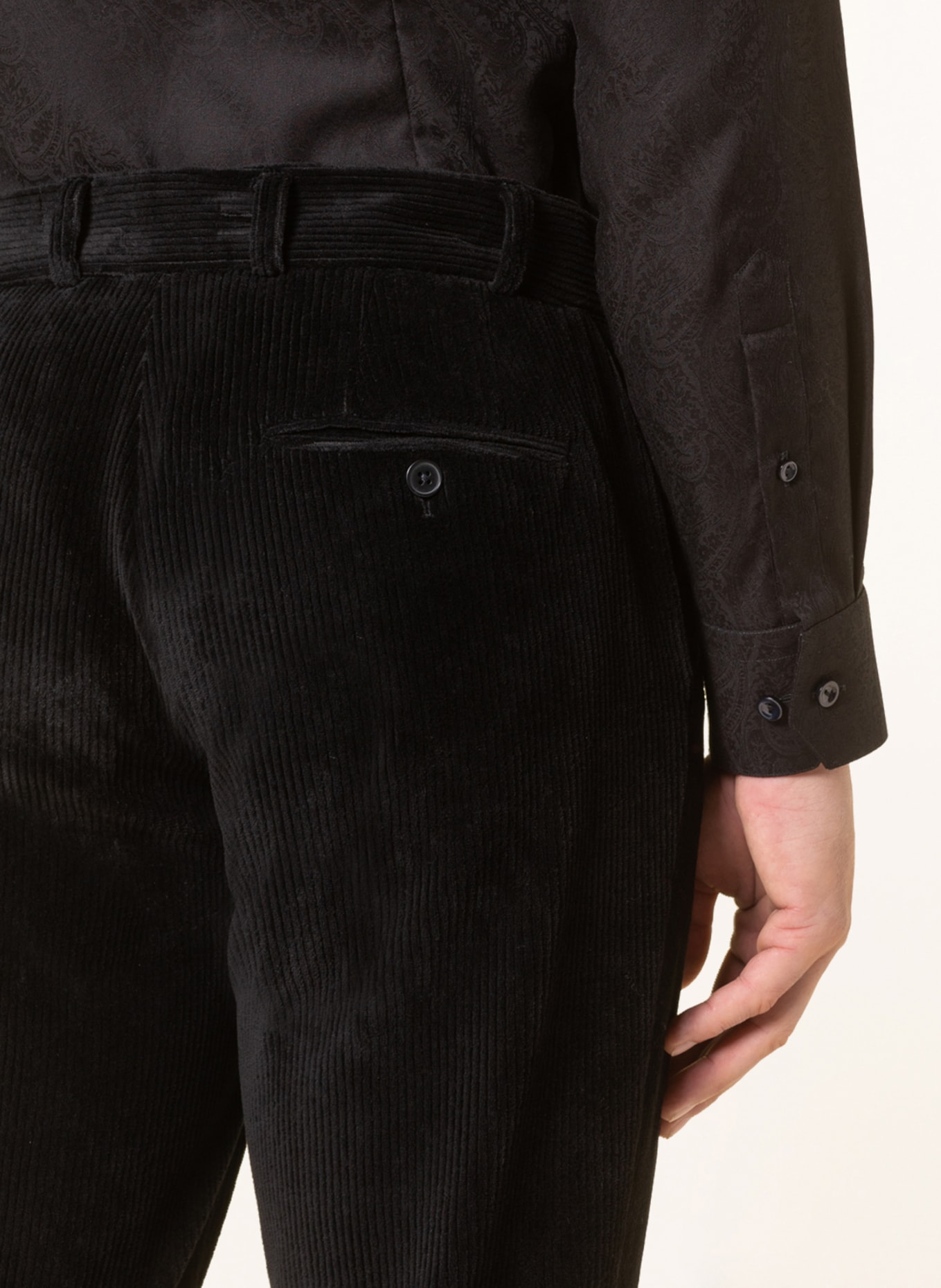 PAUL Anzughose Slim Fit aus Cord, Farbe: SCHWARZ (Bild 6)