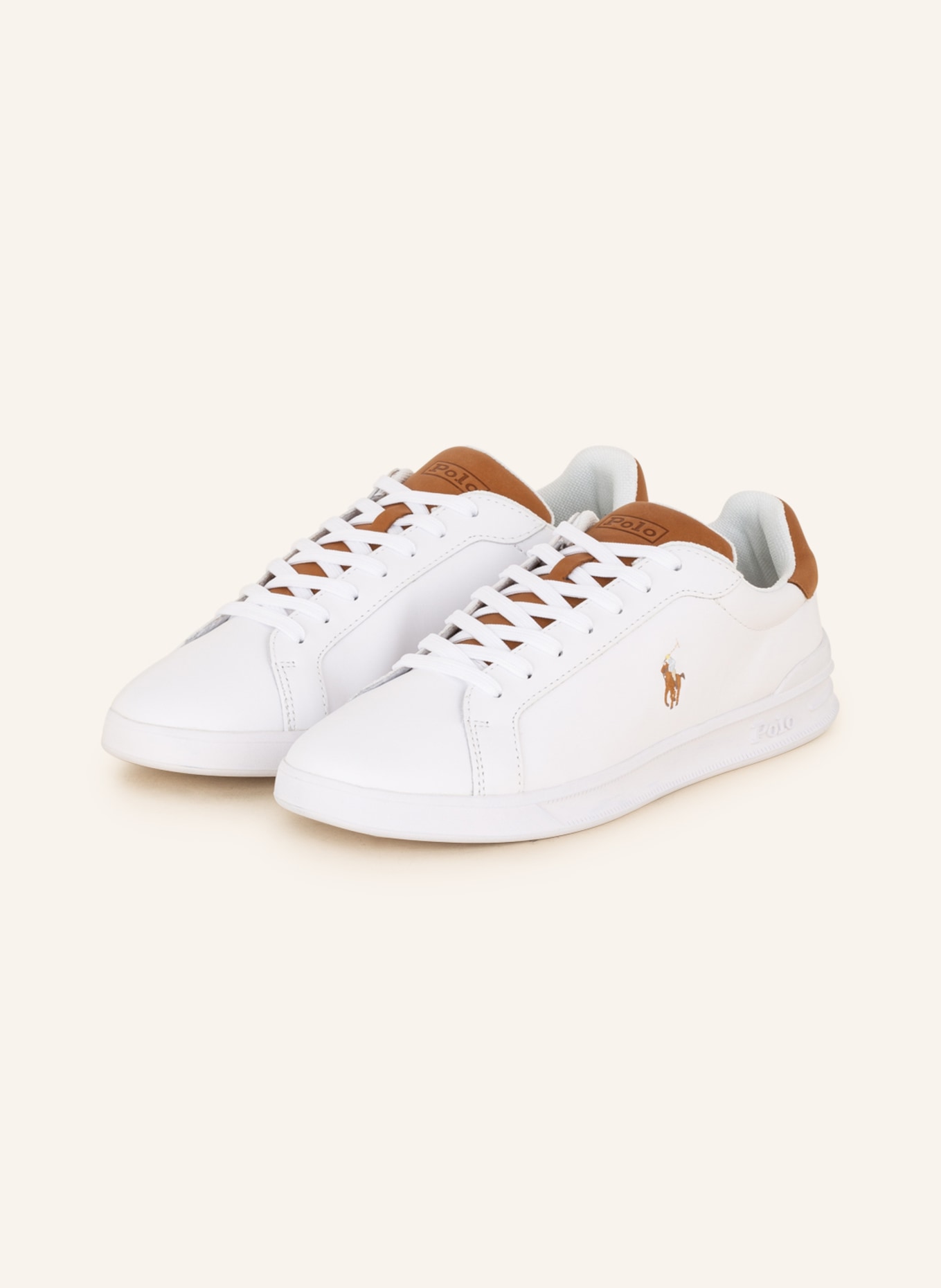 POLO RALPH LAUREN Sneakers , Color: WHITE/ COGNAC (Image 1)
