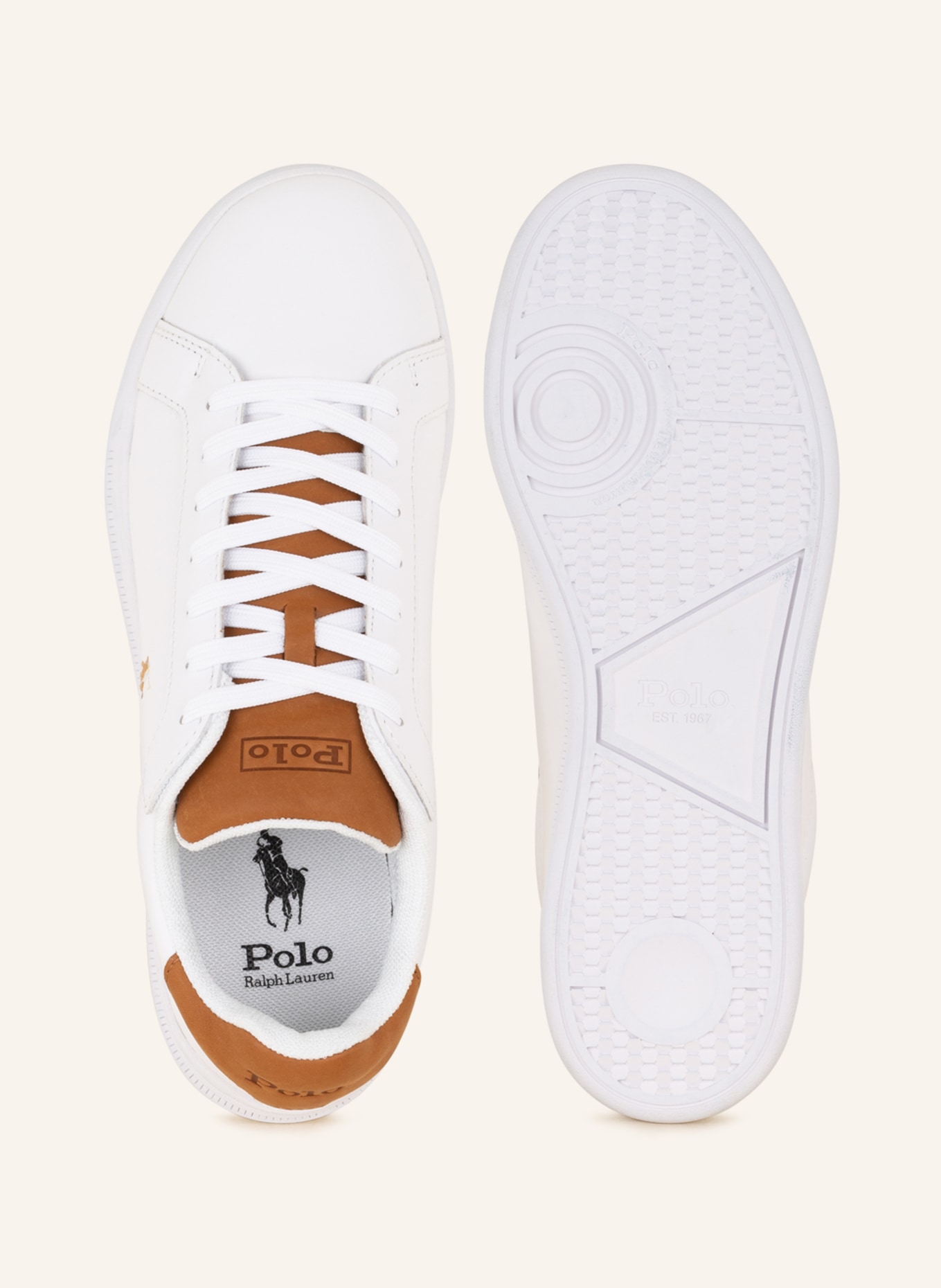 POLO RALPH LAUREN Sneakers , Color: WHITE/ COGNAC (Image 5)