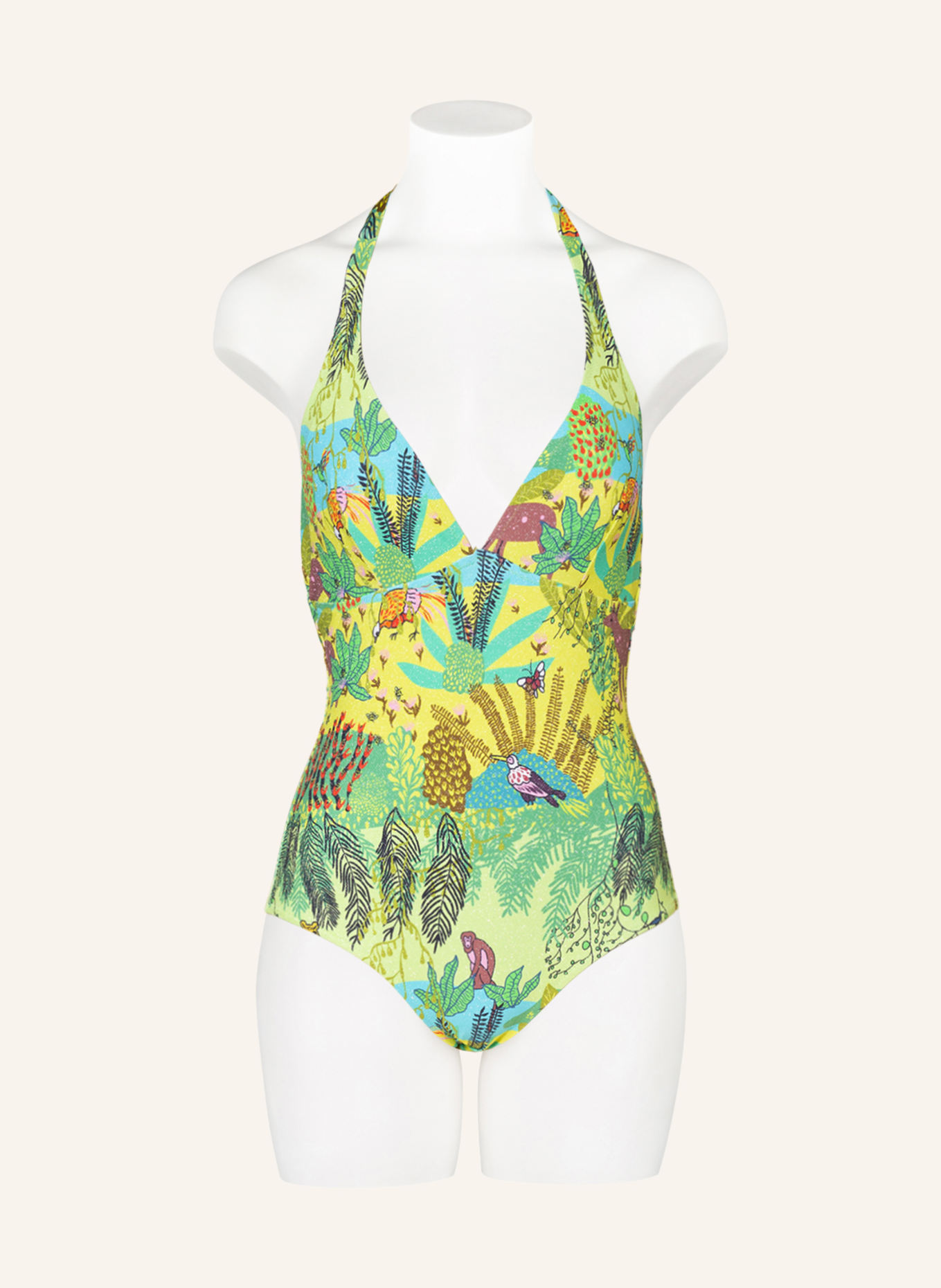 VILEBREQUIN Halter neck swimsuit FAMOUS , Color: YELLOW/ GREEN/ BROWN (Image 2)