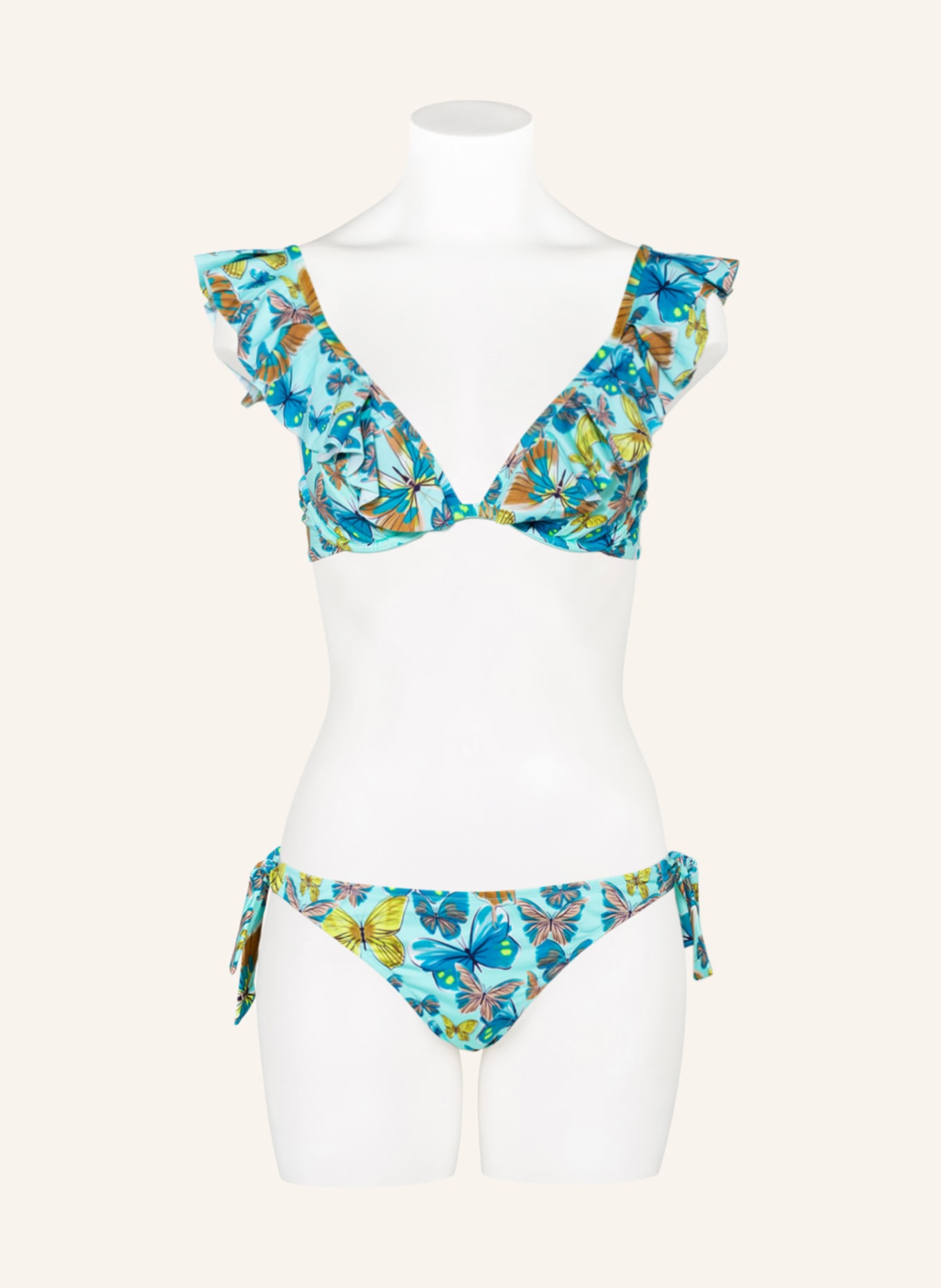 VILEBREQUIN Triangel-Bikini-Hose FLAMME , Farbe: TÜRKIS/ BLAU/ GELB (Bild 2)
