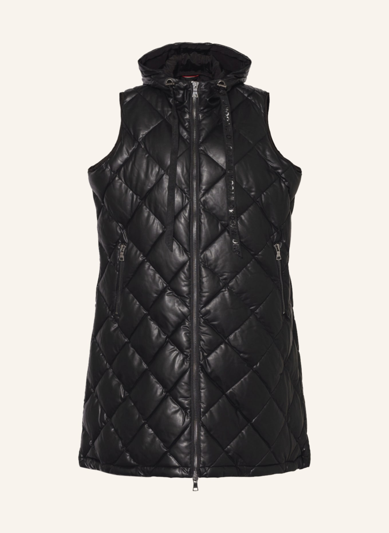 No.1 Como Quilted vest GINA in leather look, Color: BLACK (Image 1)