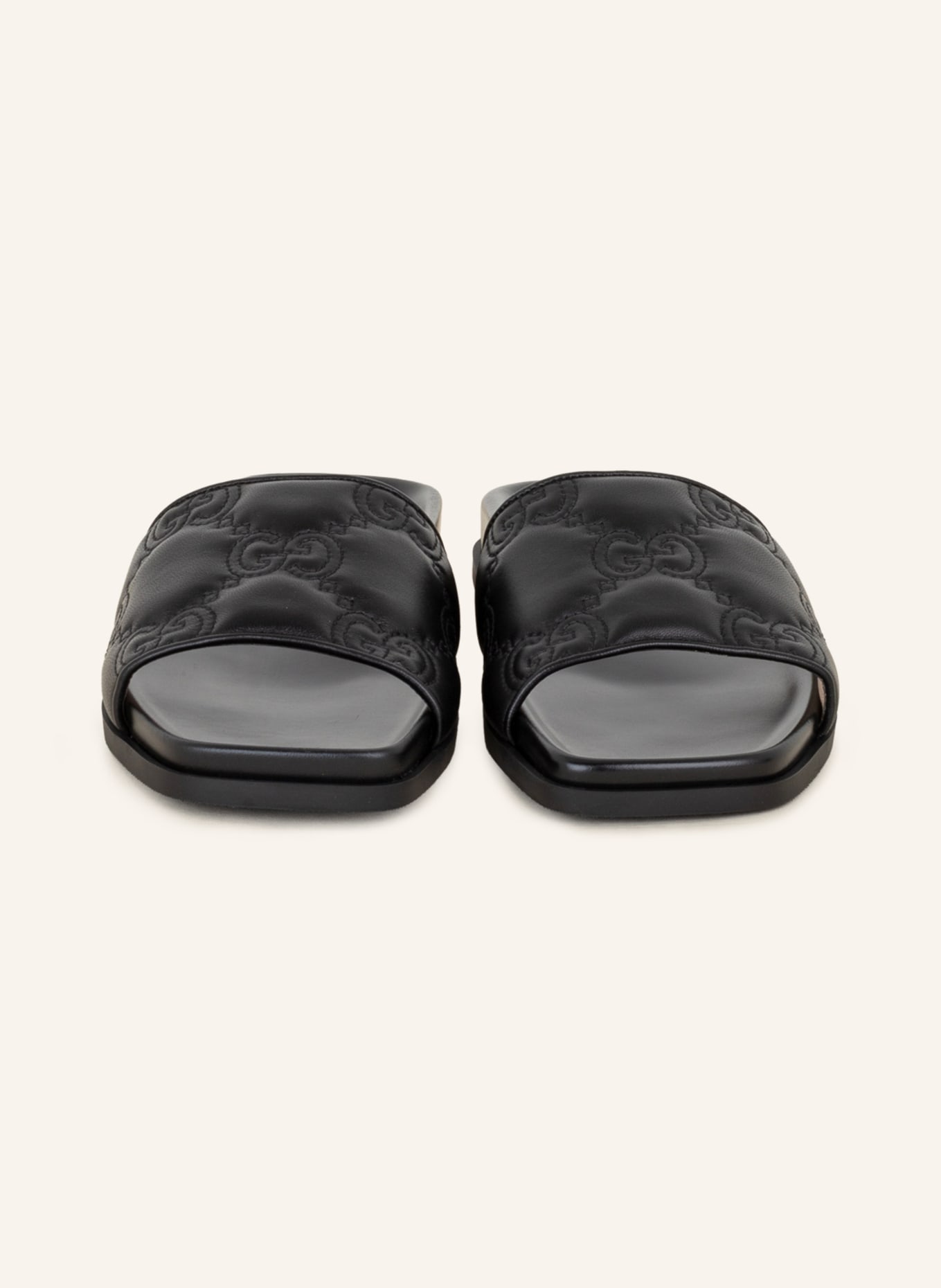Triple black gucci slides hotsell