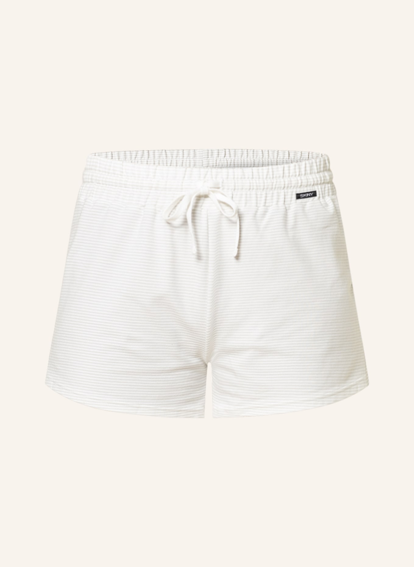 Skiny Pajama shorts EVERY NIGHT IN MIX & MATCH , Color: WHITE/ LIGHT GRAY (Image 1)