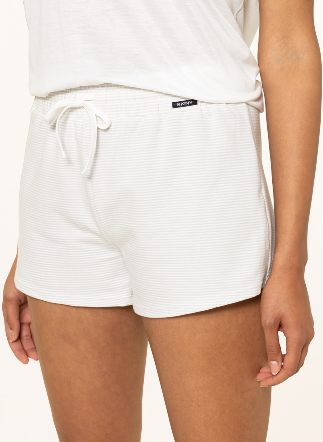 Skiny Pajama shorts EVERY NIGHT IN MIX & MATCH , Color: WHITE/ LIGHT GRAY (Image 5)