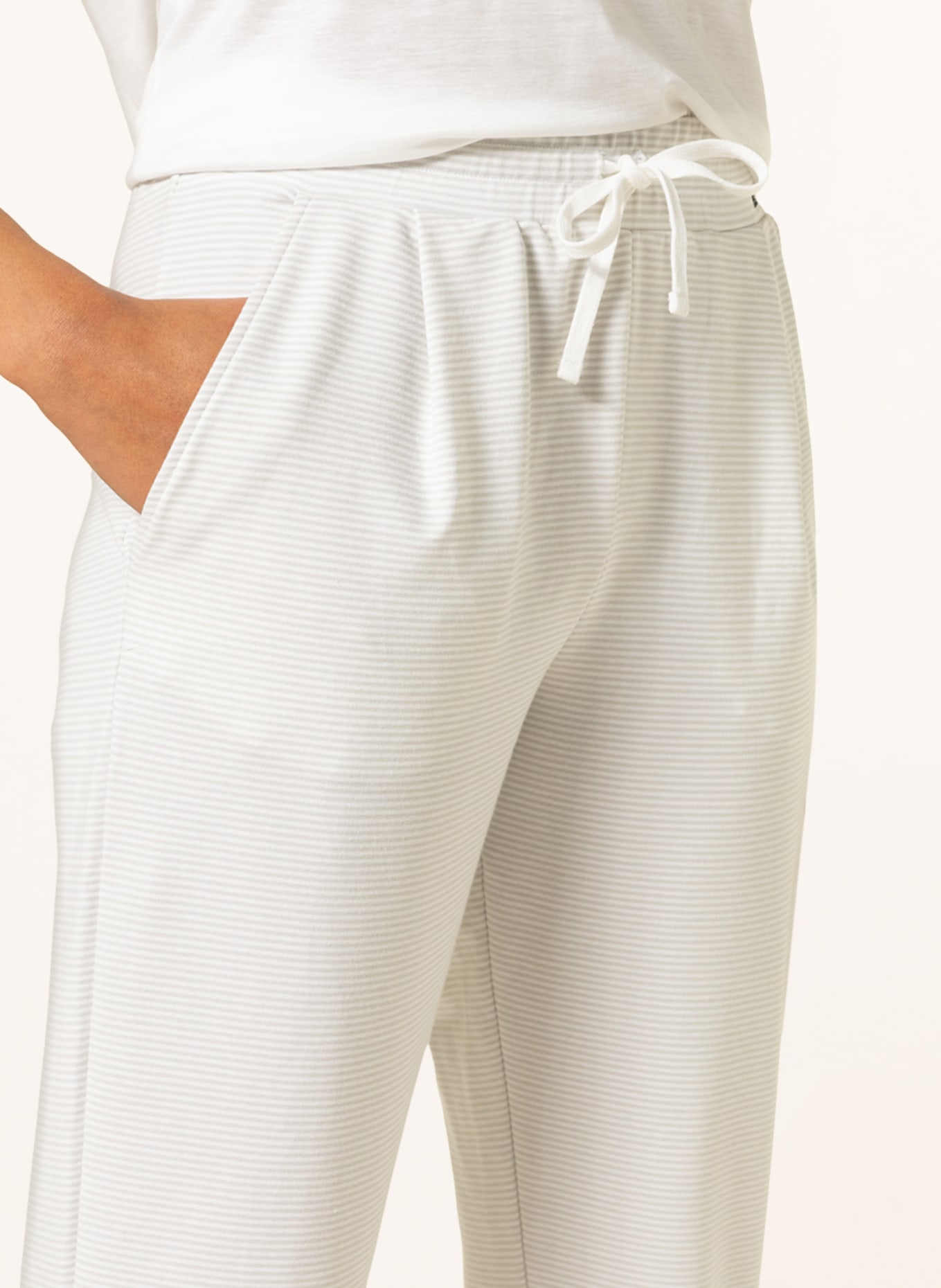 Skiny 7/8 pajama pants NIGHT IN MIX & MATCH , Color: WHITE/ LIGHT GRAY (Image 5)