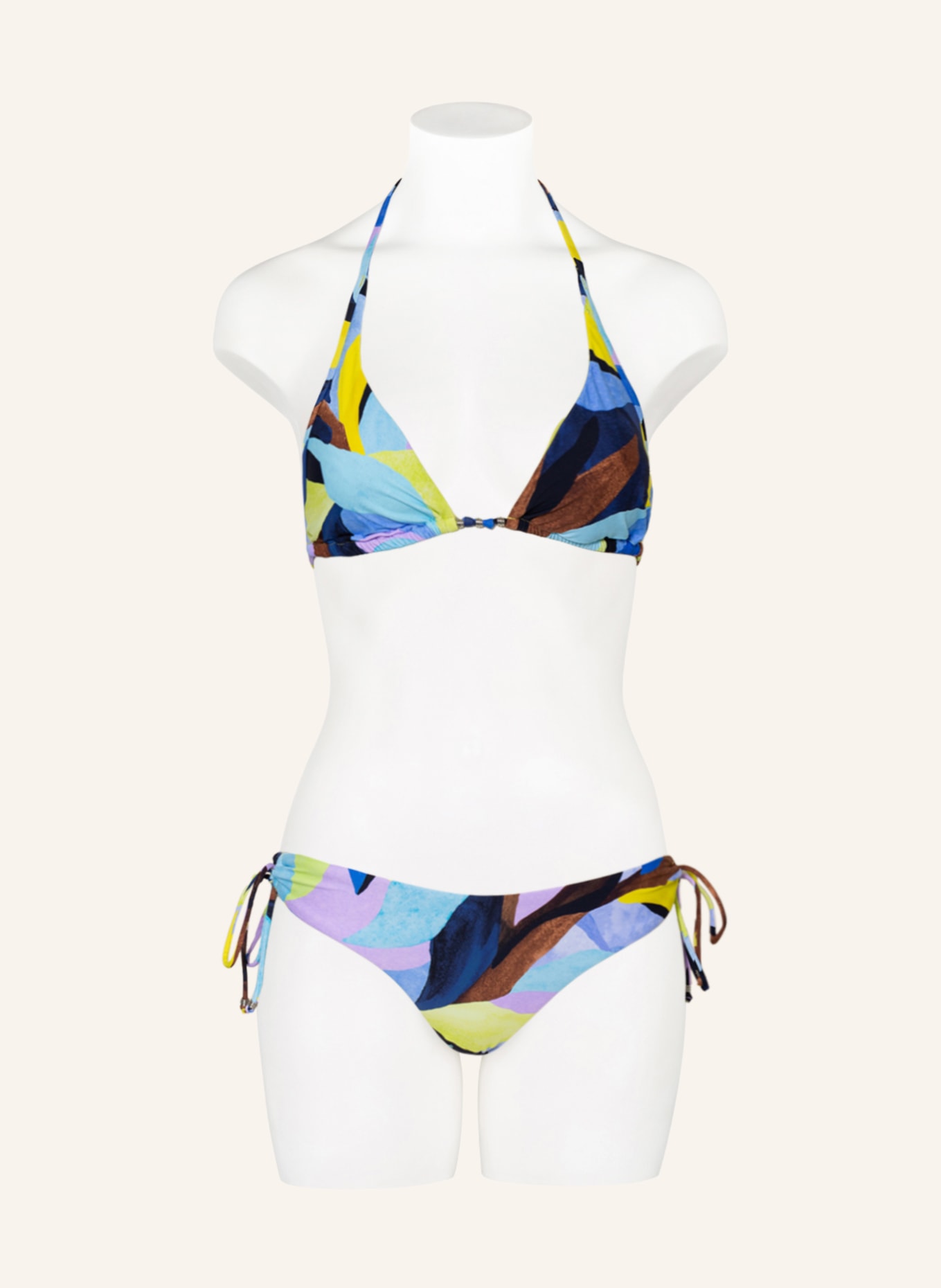 SEAFOLLY Triangel-Bikini-Hose TROPFEST, Farbe: BLAU/ LILA/ BRAUN (Bild 2)