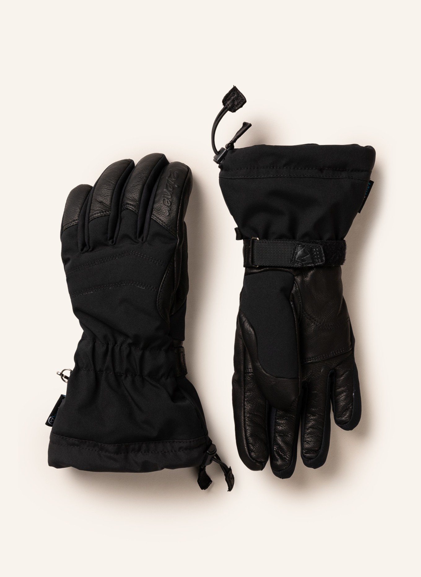 ziener Ski gloves KILATA with leather, Color: BLACK (Image 1)