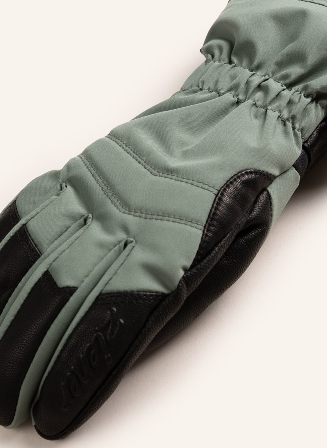 ziener Ski gloves KILATA with leather, Color: GREEN/ BLACK (Image 2)
