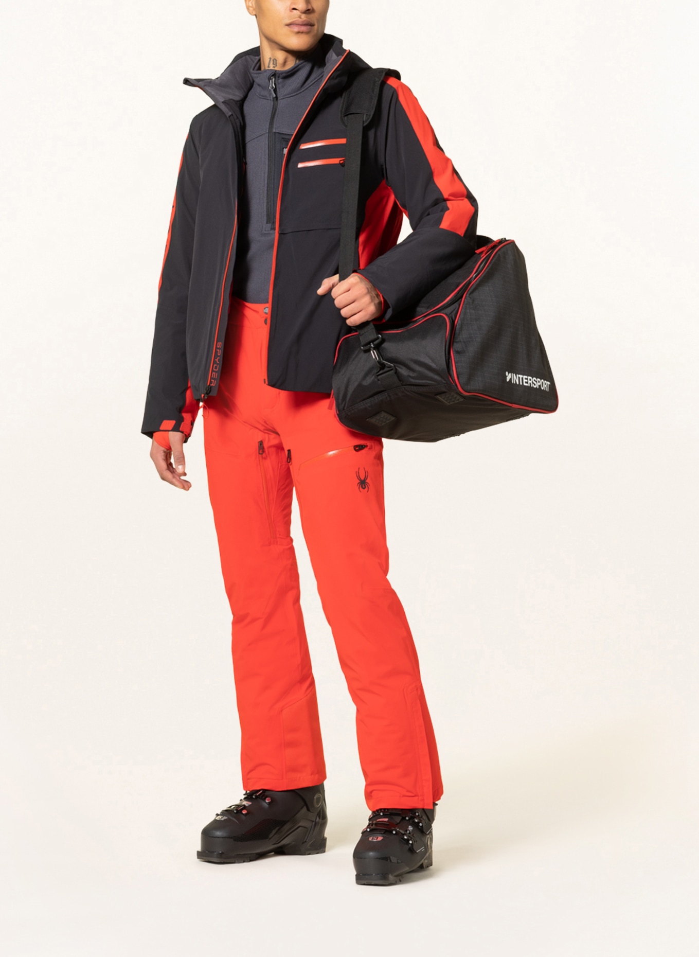 SPYDER Ski jacket ORBITER, Color: BLACK/ RED (Image 2)