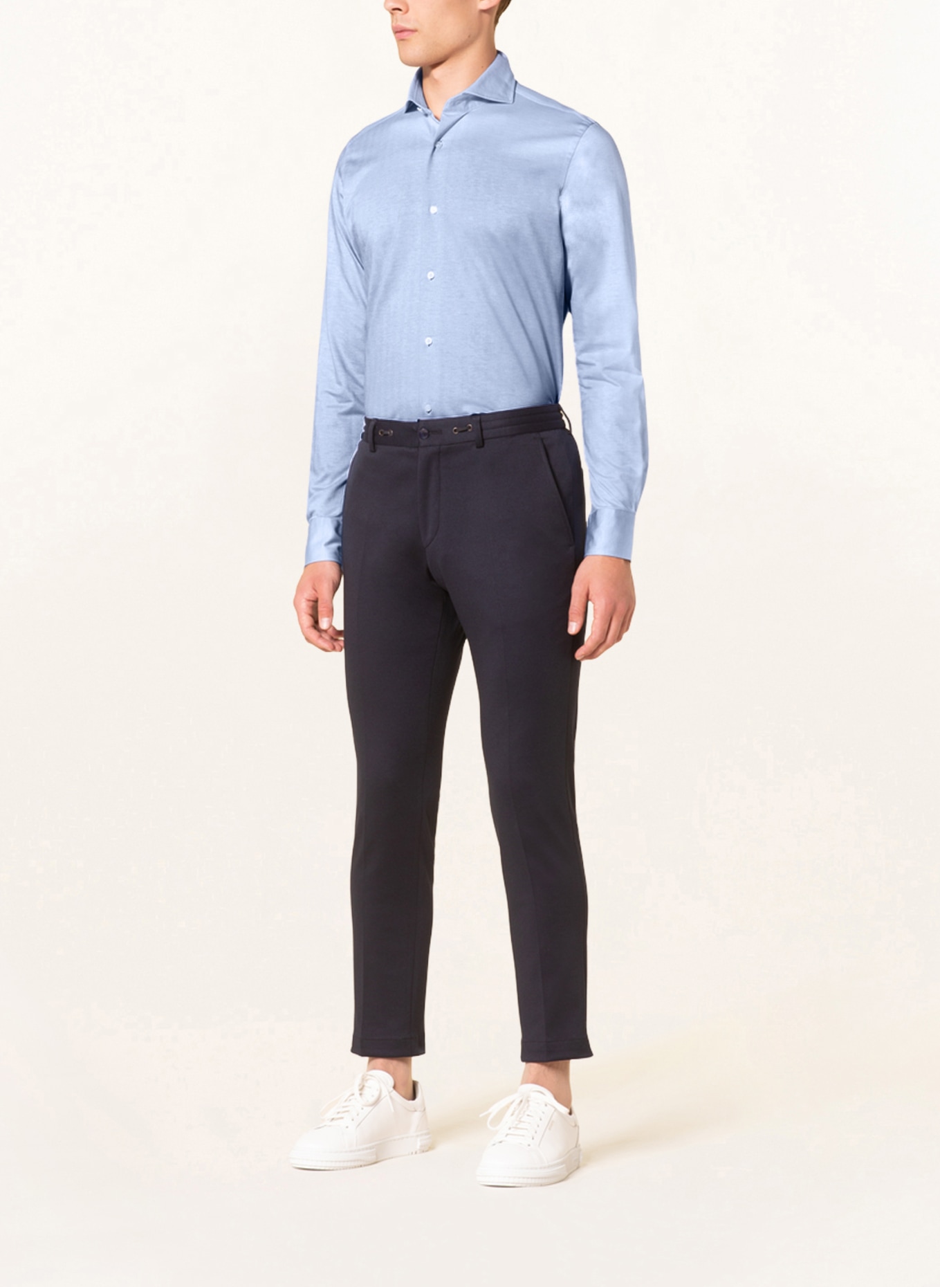 PAUL Jersey shirt slim fit , Color: LIGHT BLUE/ BLUE (Image 2)
