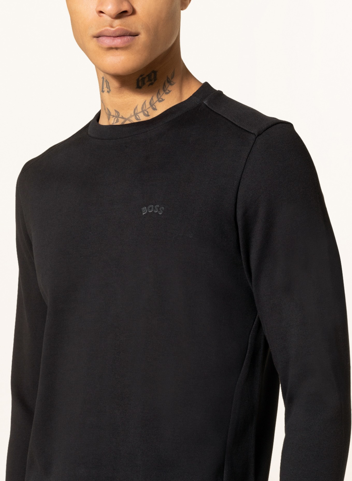BOSS Sweatshirt SALBO CURVED , Farbe: SCHWARZ (Bild 4)