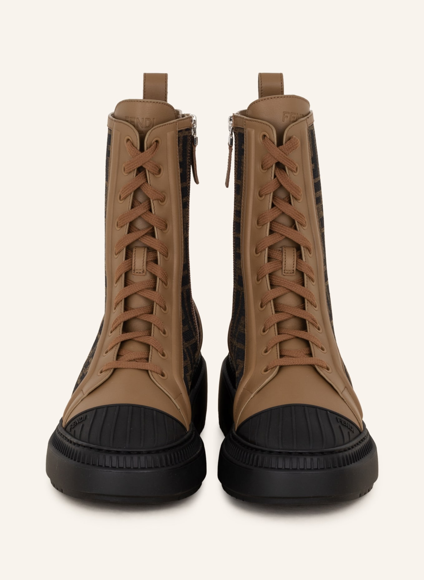 FENDI Platform boots , Color: BEIGE/ BLACK (Image 3)