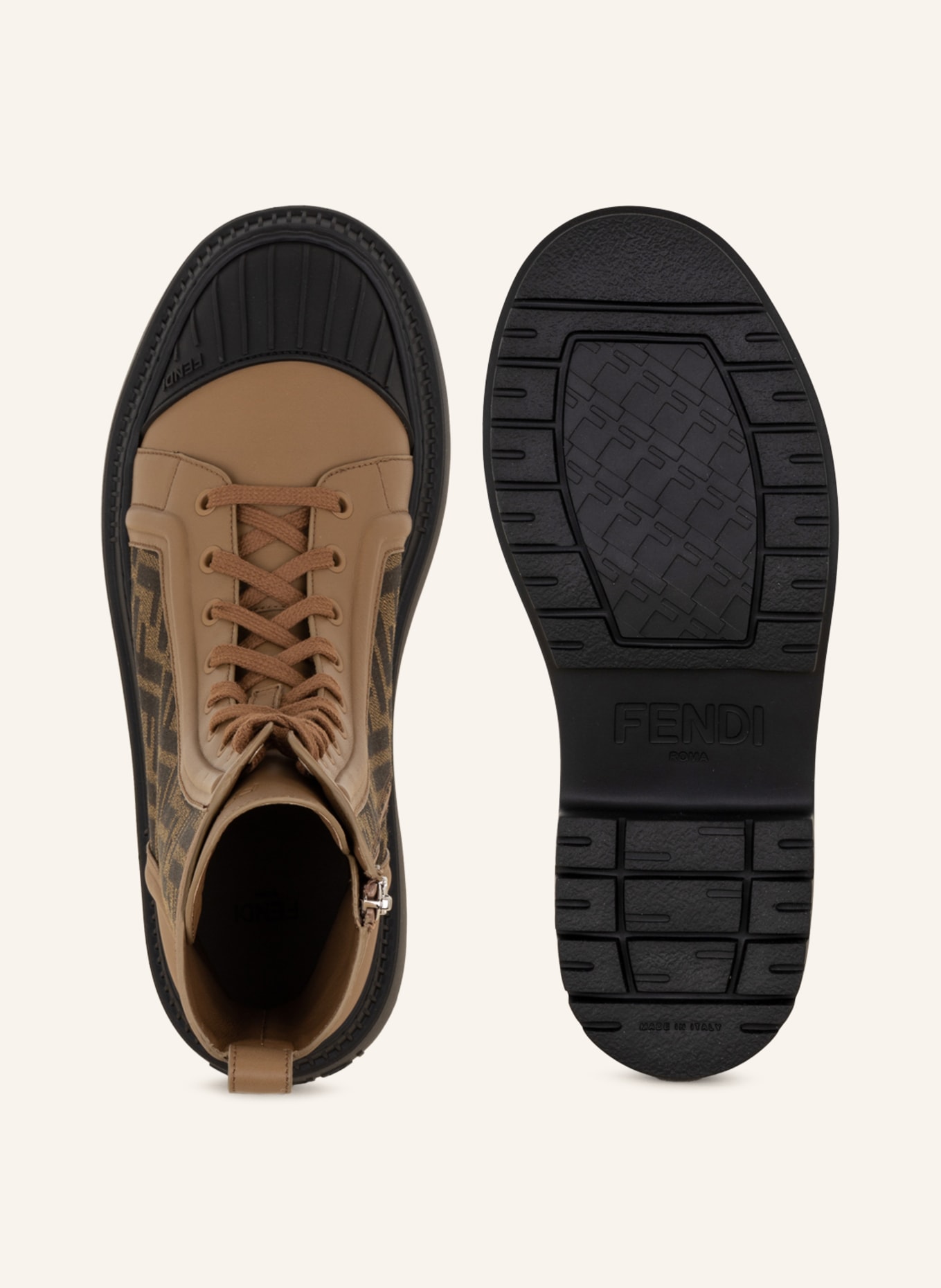 FENDI Platform boots , Color: BEIGE/ BLACK (Image 6)