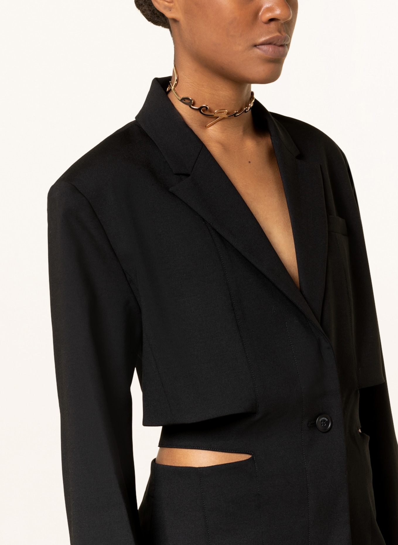 JACQUEMUS Blazer dress LA ROBE BARI with cut-out, Color: BLACK (Image 4)