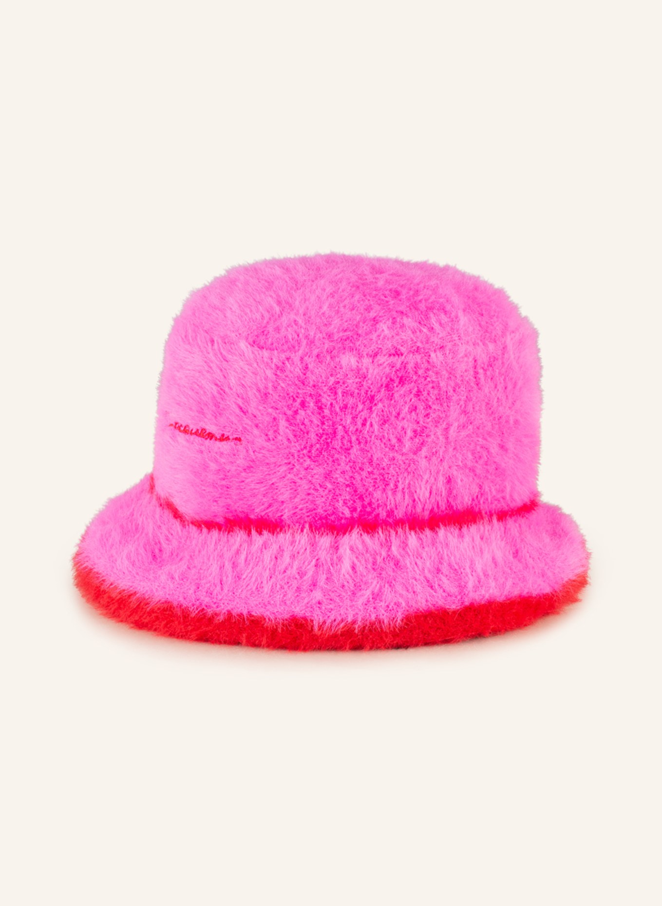 JACQUEMUS Bucket hat LE BOB NEVE, Color: PINK/ RED (Image 2)