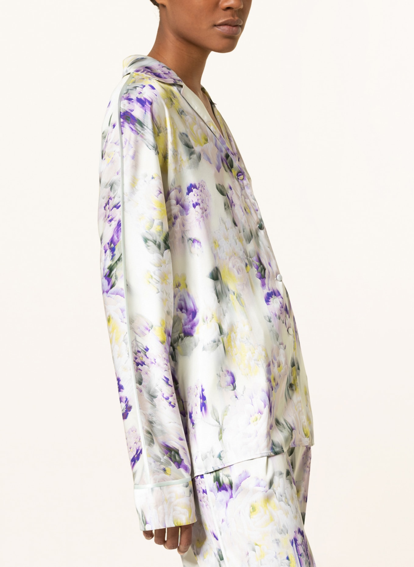 Off-White Shirt blouse, Color: PURPLE/ YELLOW (Image 4)
