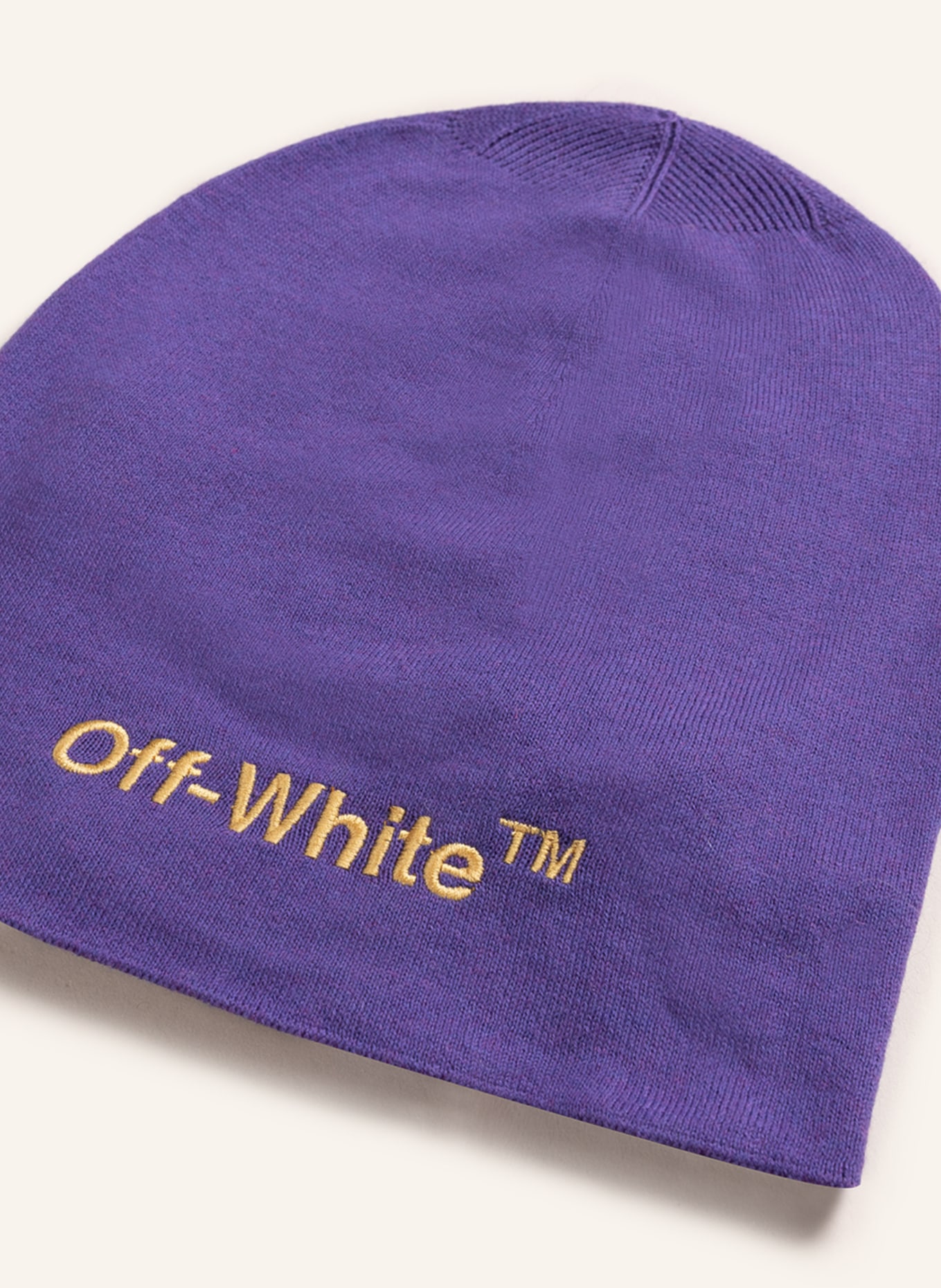 Off-White Beanie, Color: PURPLE/ GOLD (Image 2)