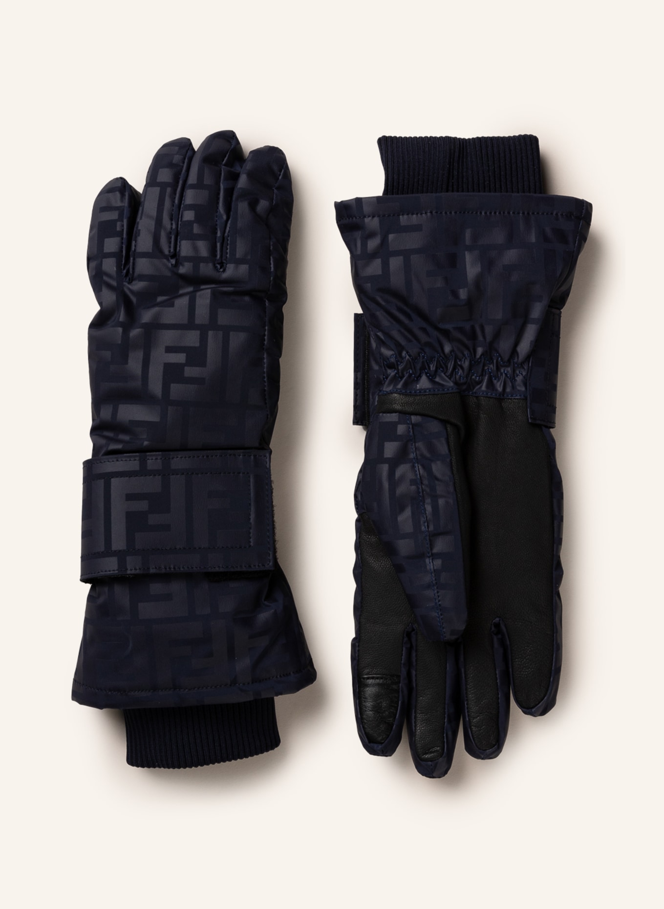 FENDI Ski gloves with touchscreen function, Color: DARK BLUE (Image 1)