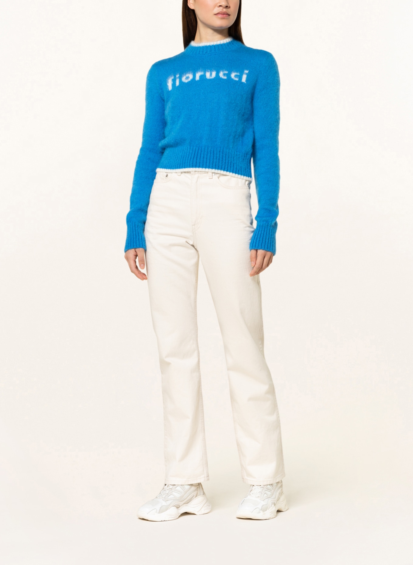 FIORUCCI Sweater with mohair , Color: BLUE/ WHITE (Image 2)