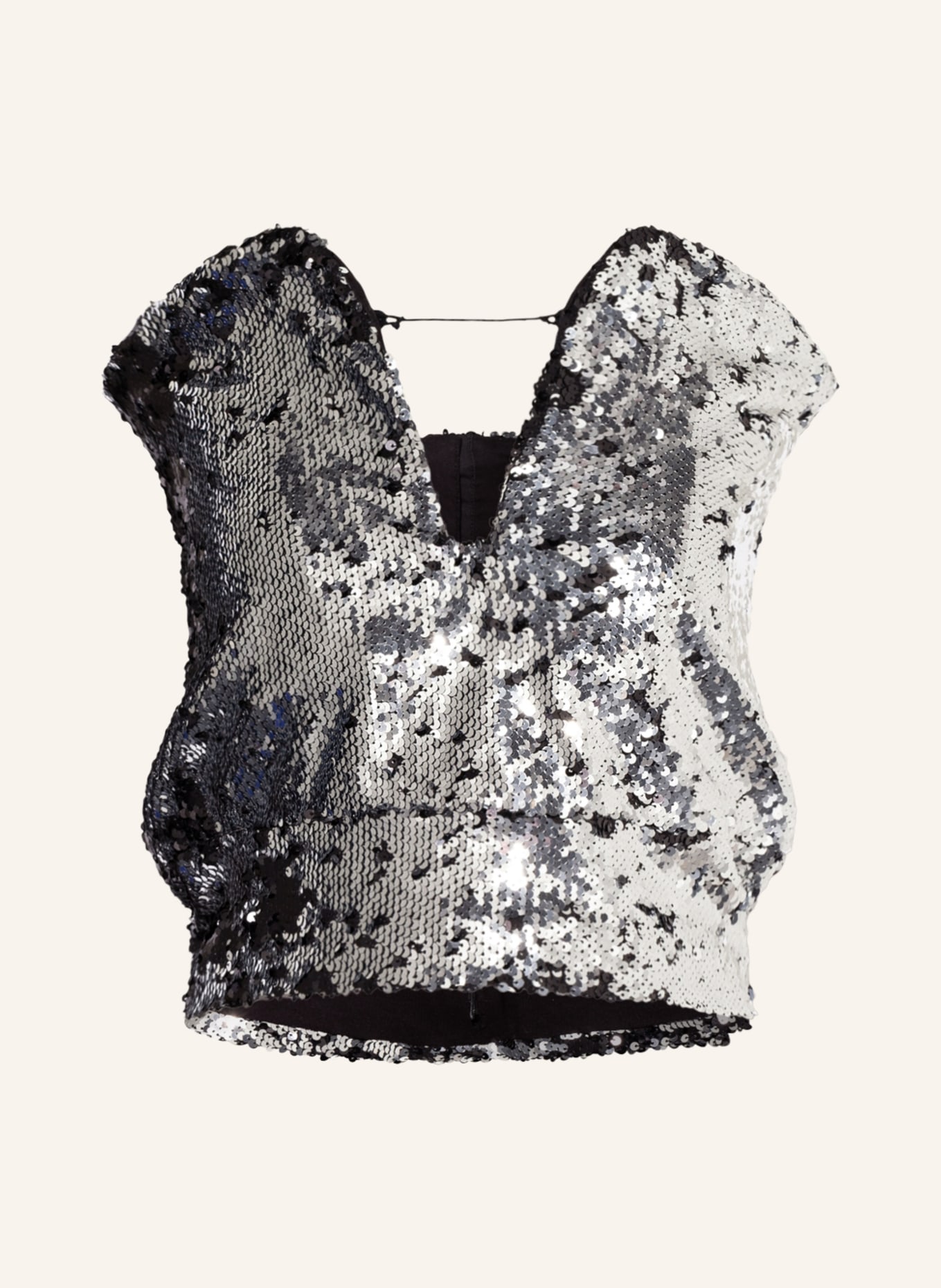 ISABEL MARANT Top MANDY with cut-out and sequins, Color: SILVER (Image 1)