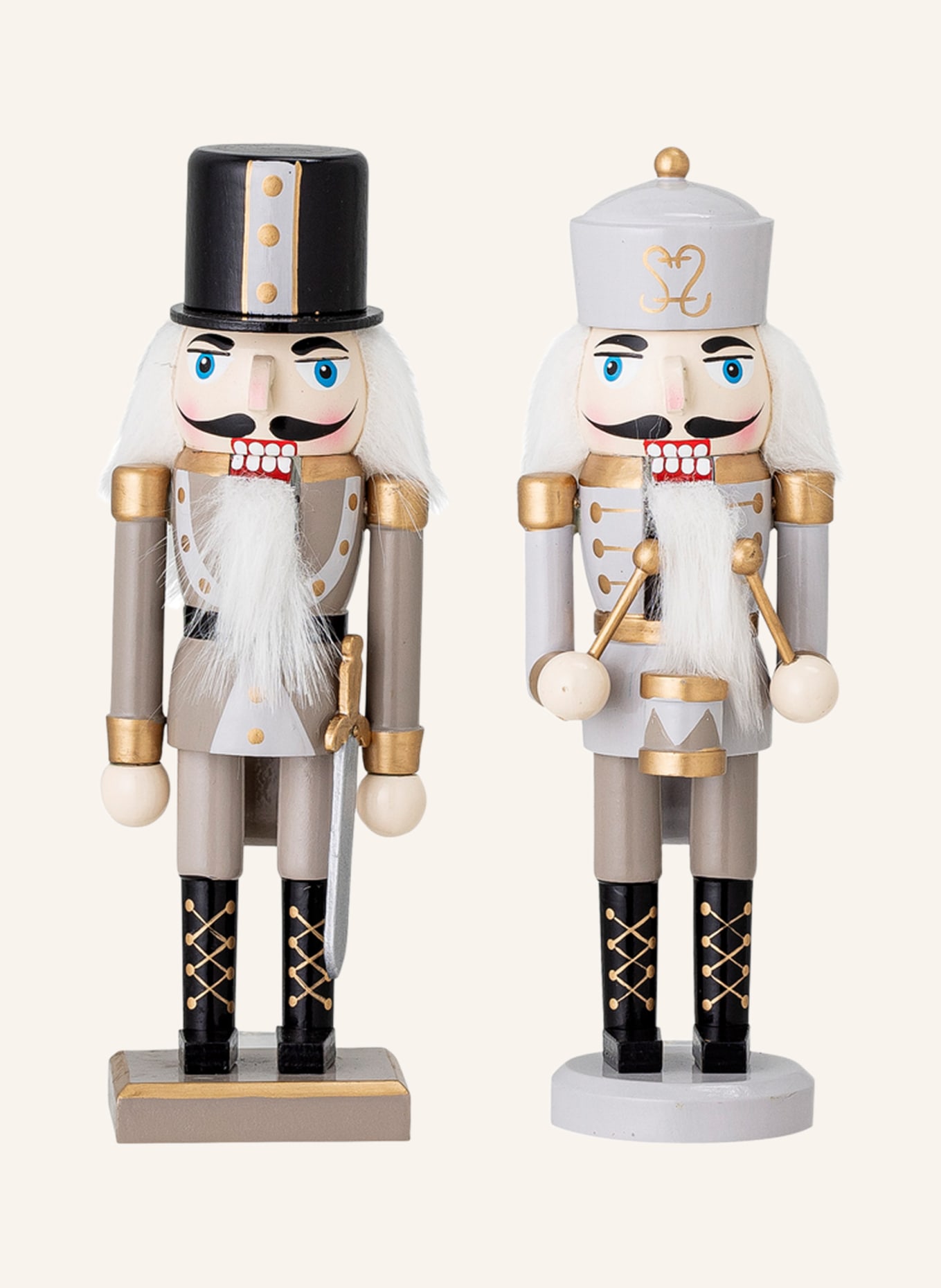 Bloomingville Set of 2 decorative figurines DARREN in beige gray
