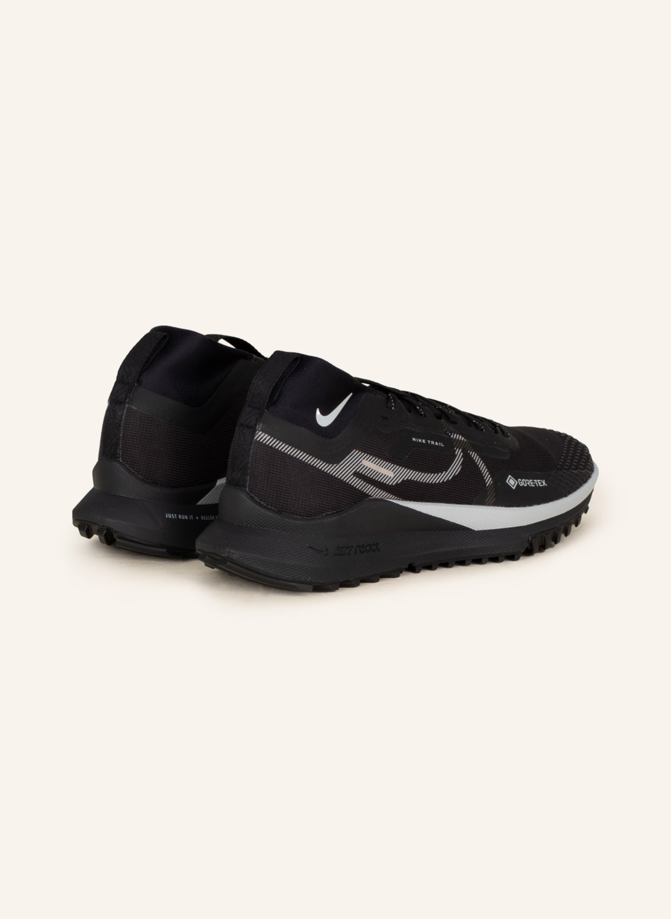 Nike Trailrunning-Schuhe REACT PEGASUS TRAIL 4 GTX, Farbe: SCHWARZ/ GRAU (Bild 2)