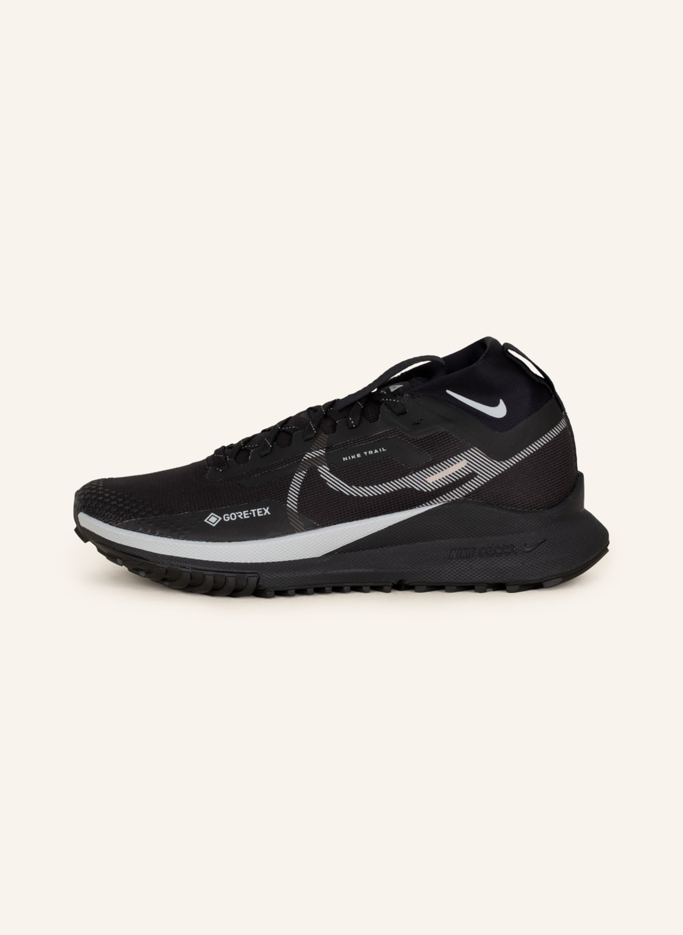 Nike Trailrunning-Schuhe REACT PEGASUS TRAIL 4 GTX, Farbe: SCHWARZ/ GRAU (Bild 4)