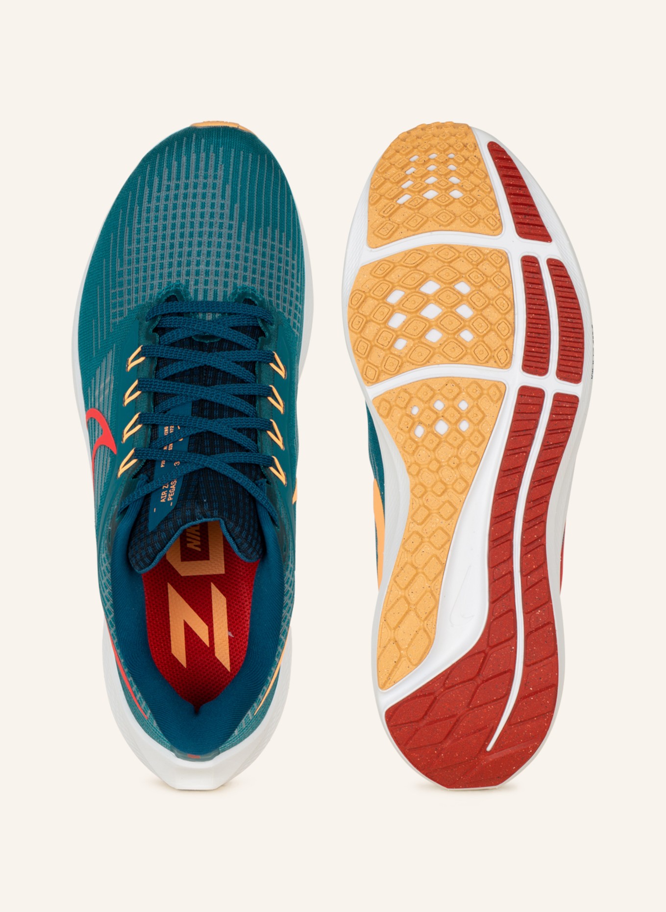 Nike Buty do biegania AIR ZOOM PEGASUS 39, Kolor: PETROL/ CZERWONY (Obrazek 5)