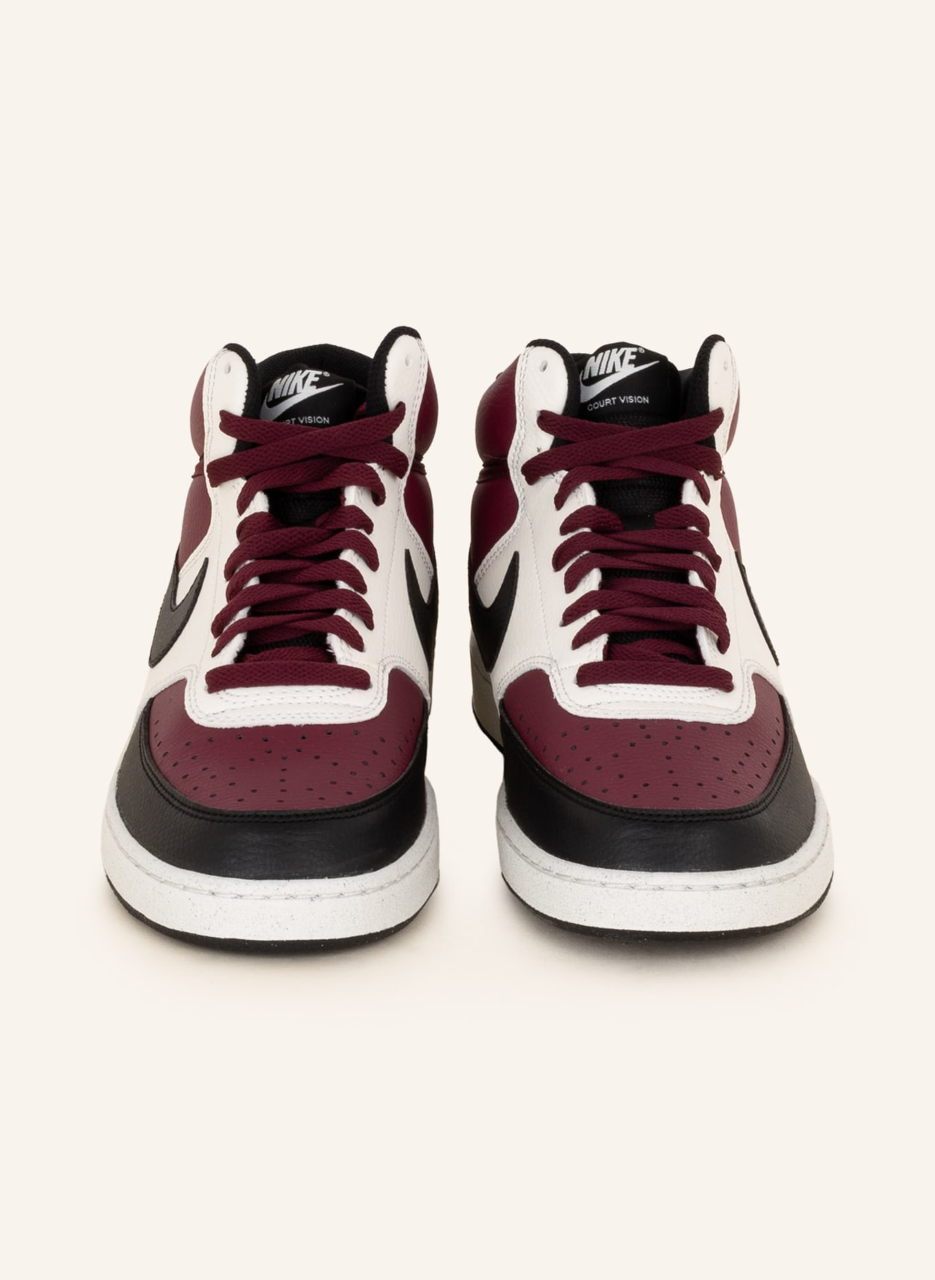 Nike Sneaker COURT VISION MID NEXT NATURE, Farbe: DUNKELROT/ WEISS/ SCHWARZ (Bild 3)