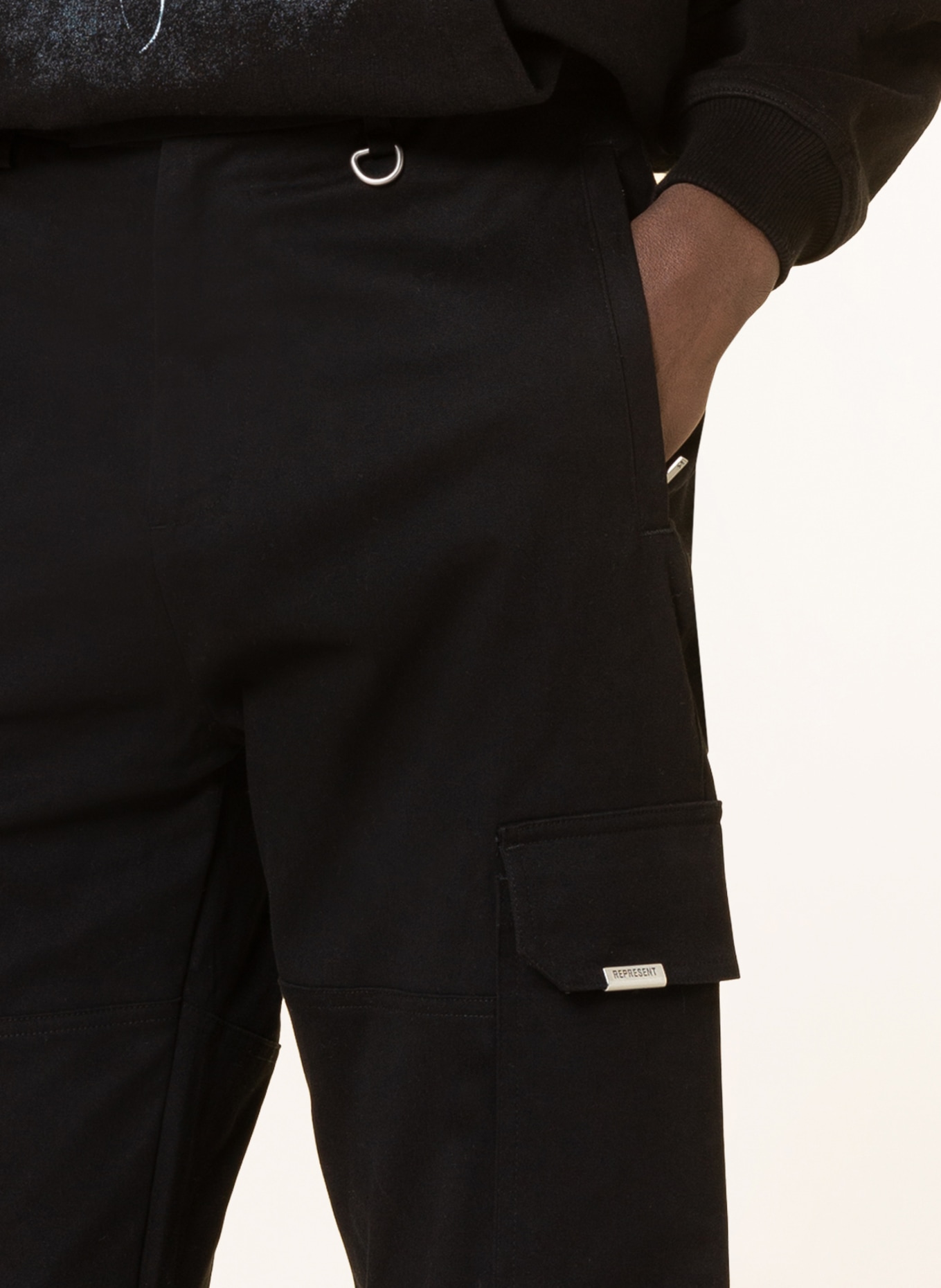 REPRESENT Cargo pants regular fit , Color: BLACK (Image 5)