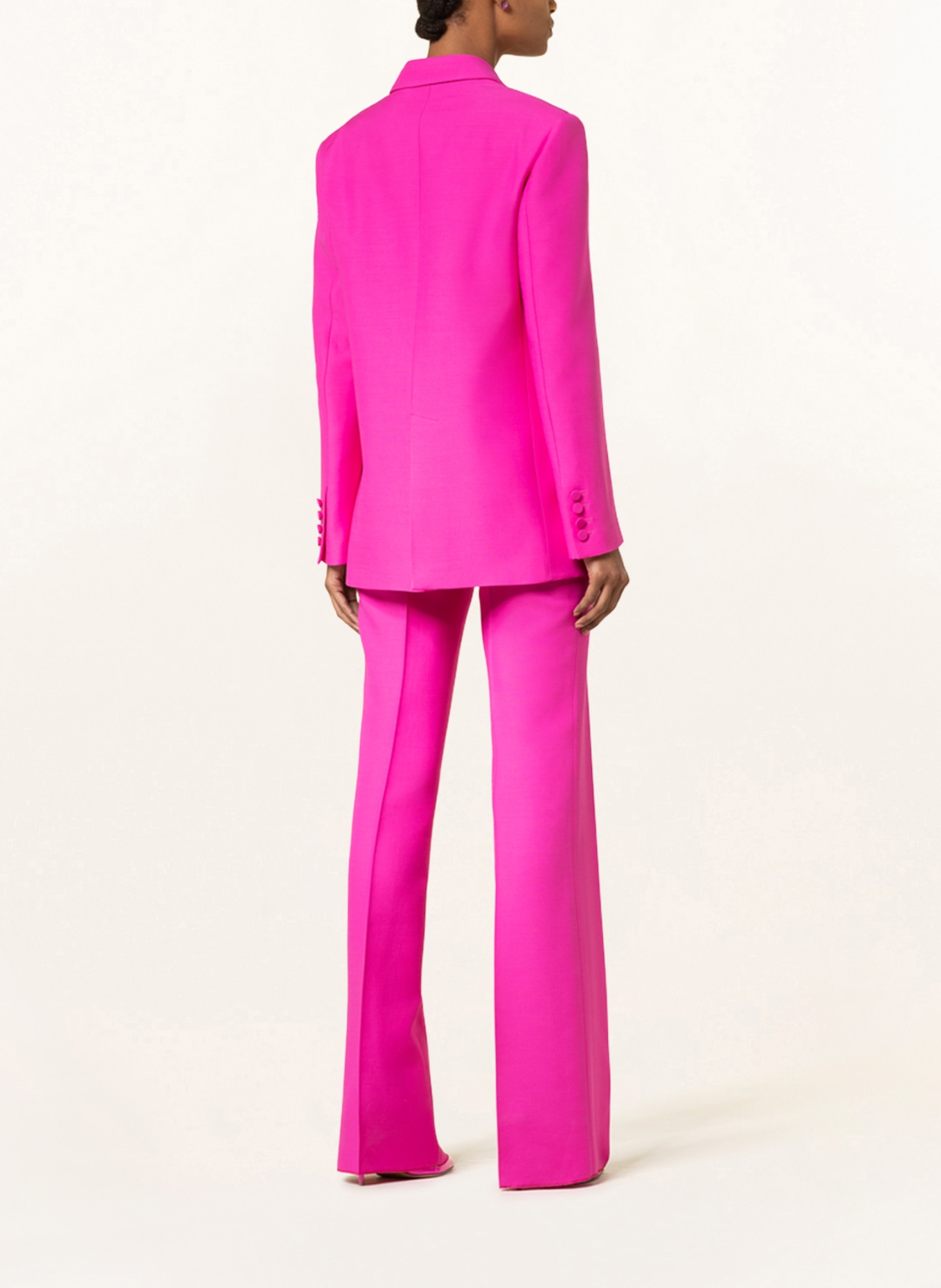 VALENTINO Oversized blazer with silk, Color: PINK (Image 3)